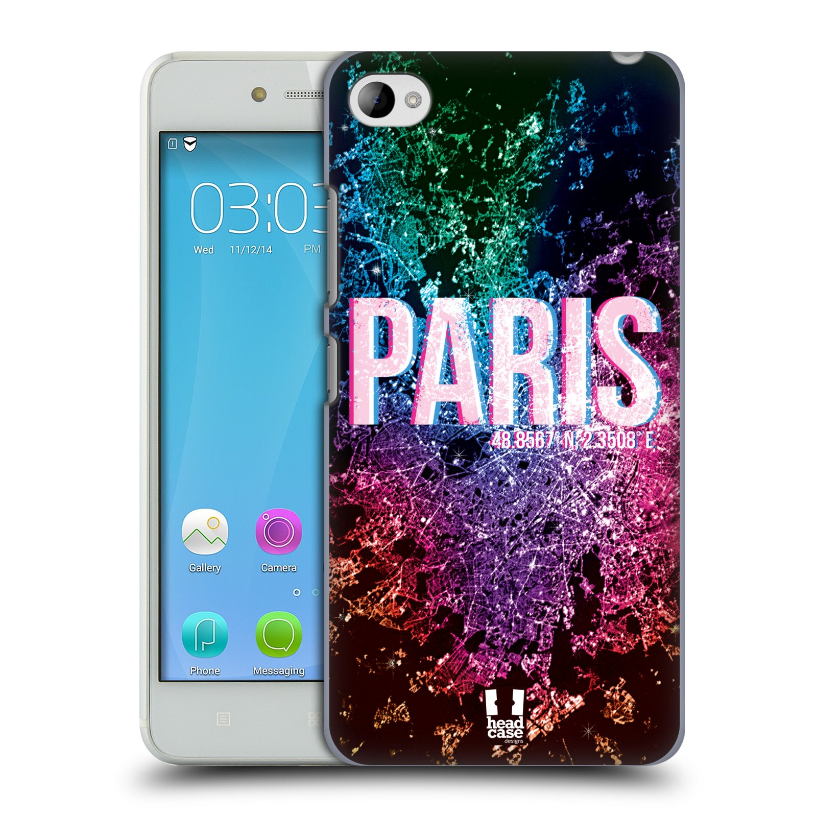 HEAD CASE pevný plastový obal na mobil LENOVO S90 vzor Světla známých měst, Satelitní snímky FRANCIE, PAŘÍŽ