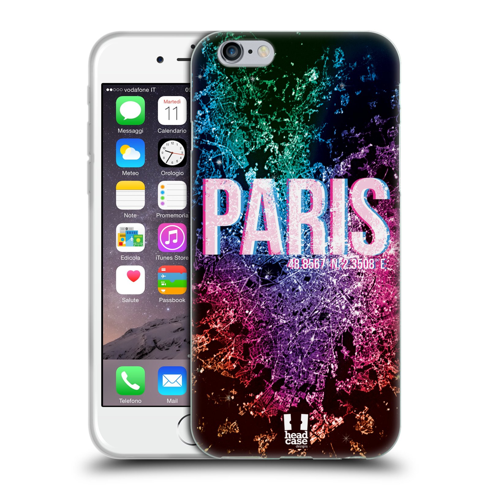 HEAD CASE silikonový obal na mobil Apple Iphone 6/6S vzor Světla známých měst, Satelitní snímky FRANCIE, PAŘÍŽ