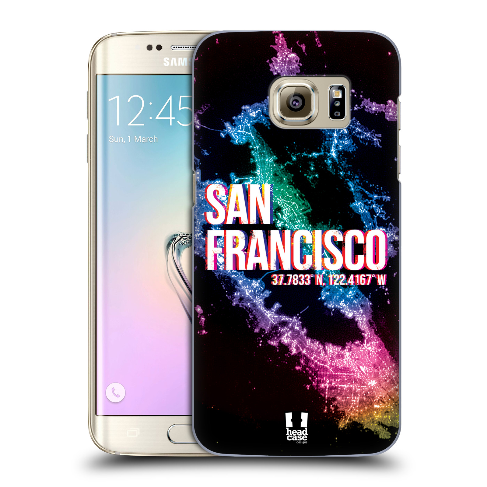 HEAD CASE plastový obal na mobil SAMSUNG GALAXY S7 EDGE vzor Světla známých měst, Satelitní snímky USA, SAN FRANCISCO
