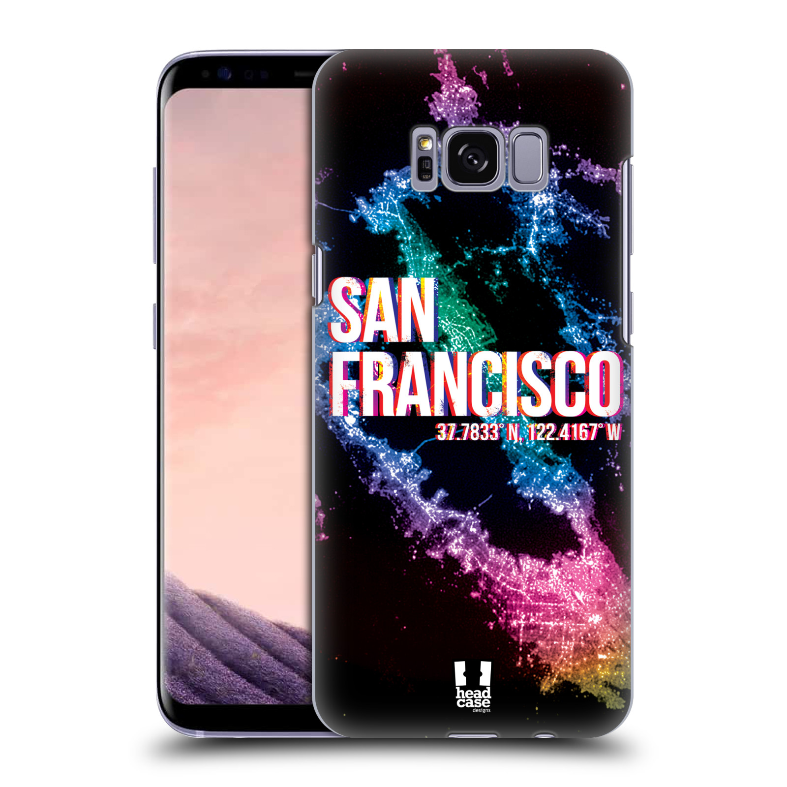 HEAD CASE plastový obal na mobil Samsung Galaxy S8 vzor Světla známých měst, Satelitní snímky USA, SAN FRANCISCO