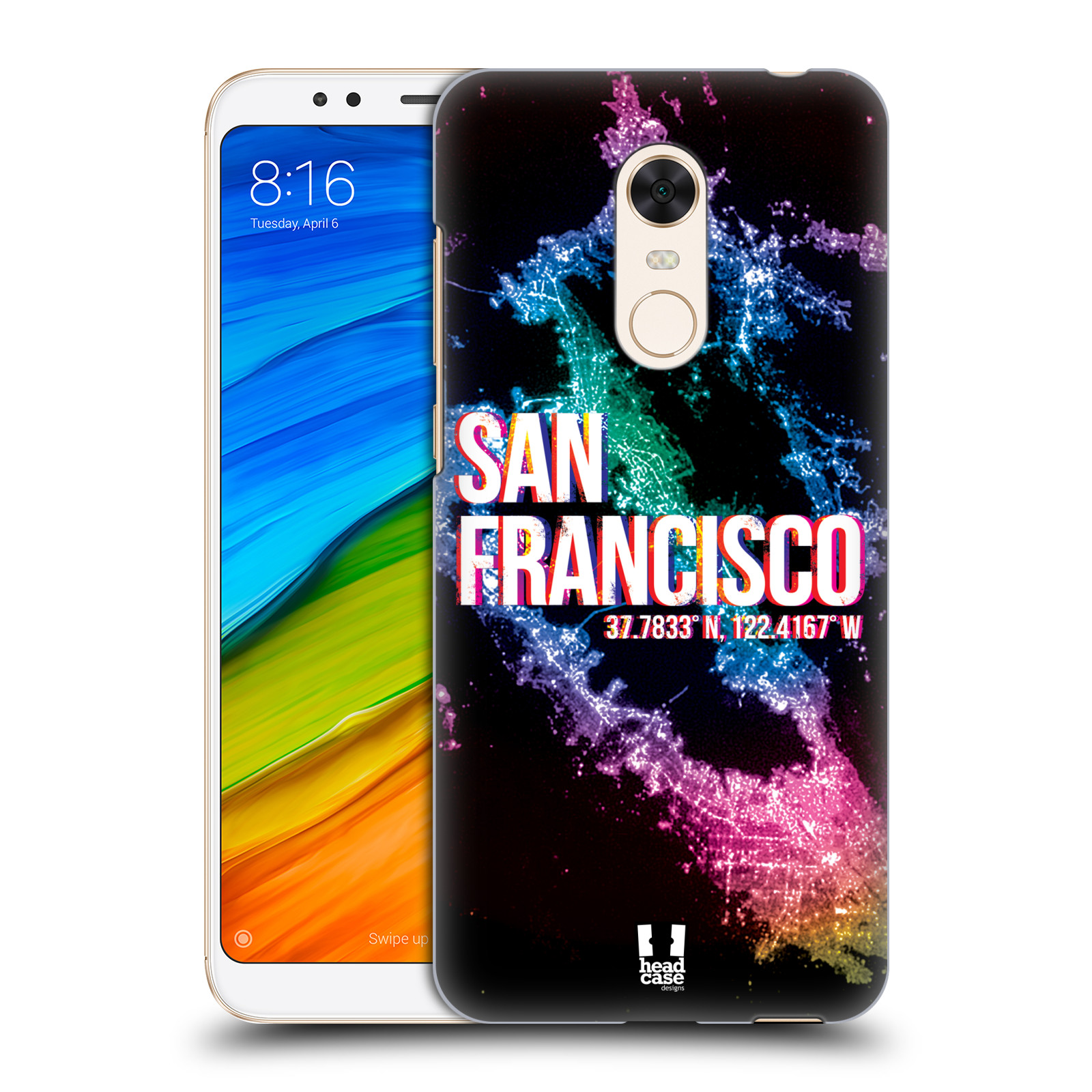 HEAD CASE plastový obal na mobil Xiaomi Redmi 5 PLUS vzor Světla známých měst, Satelitní snímky USA, SAN FRANCISCO