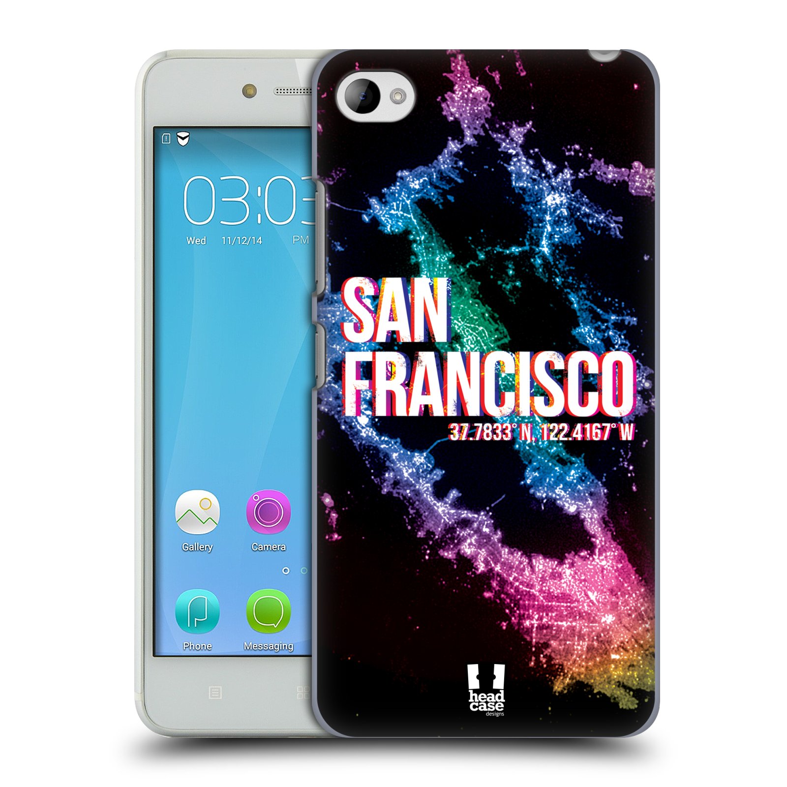 HEAD CASE pevný plastový obal na mobil LENOVO S90 vzor Světla známých měst, Satelitní snímky USA, SAN FRANCISCO