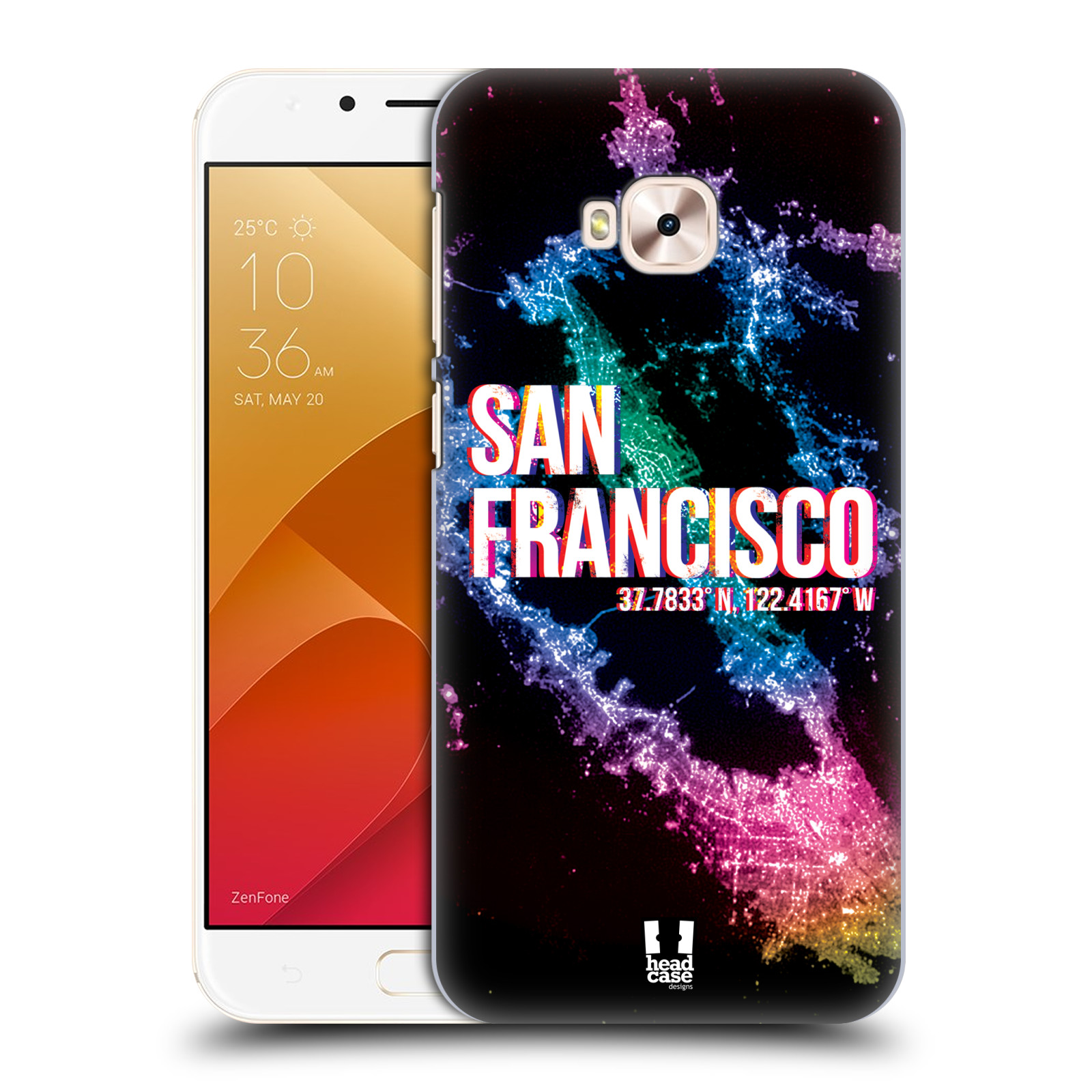 HEAD CASE plastový obal na mobil Asus Zenfone 4 Selfie Pro ZD552KL vzor Světla známých měst, Satelitní snímky USA, SAN FRANCISCO