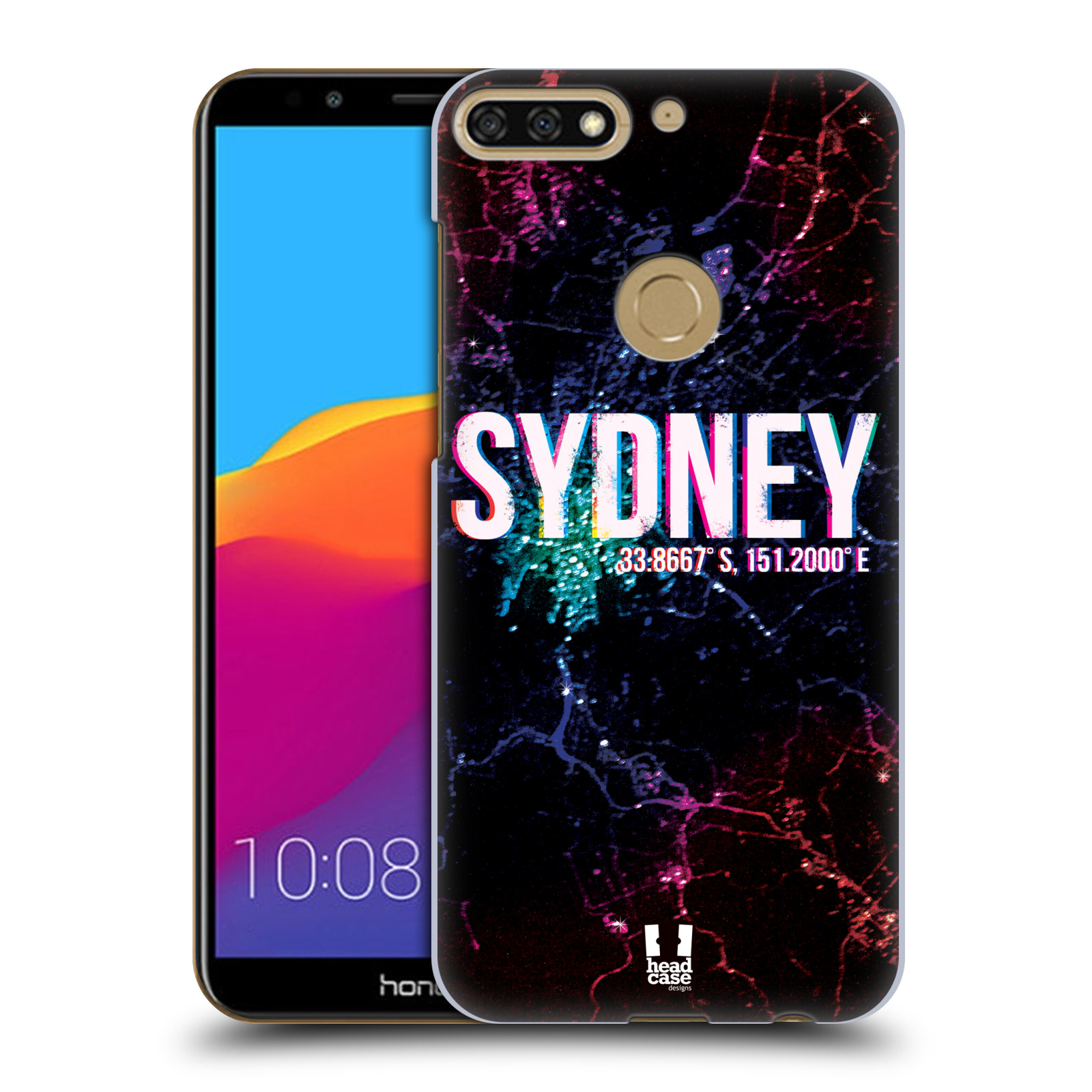 HEAD CASE plastový obal na mobil Honor 7c vzor Světla známých měst, Satelitní snímky AUSTRÁLIE, SYDNEY