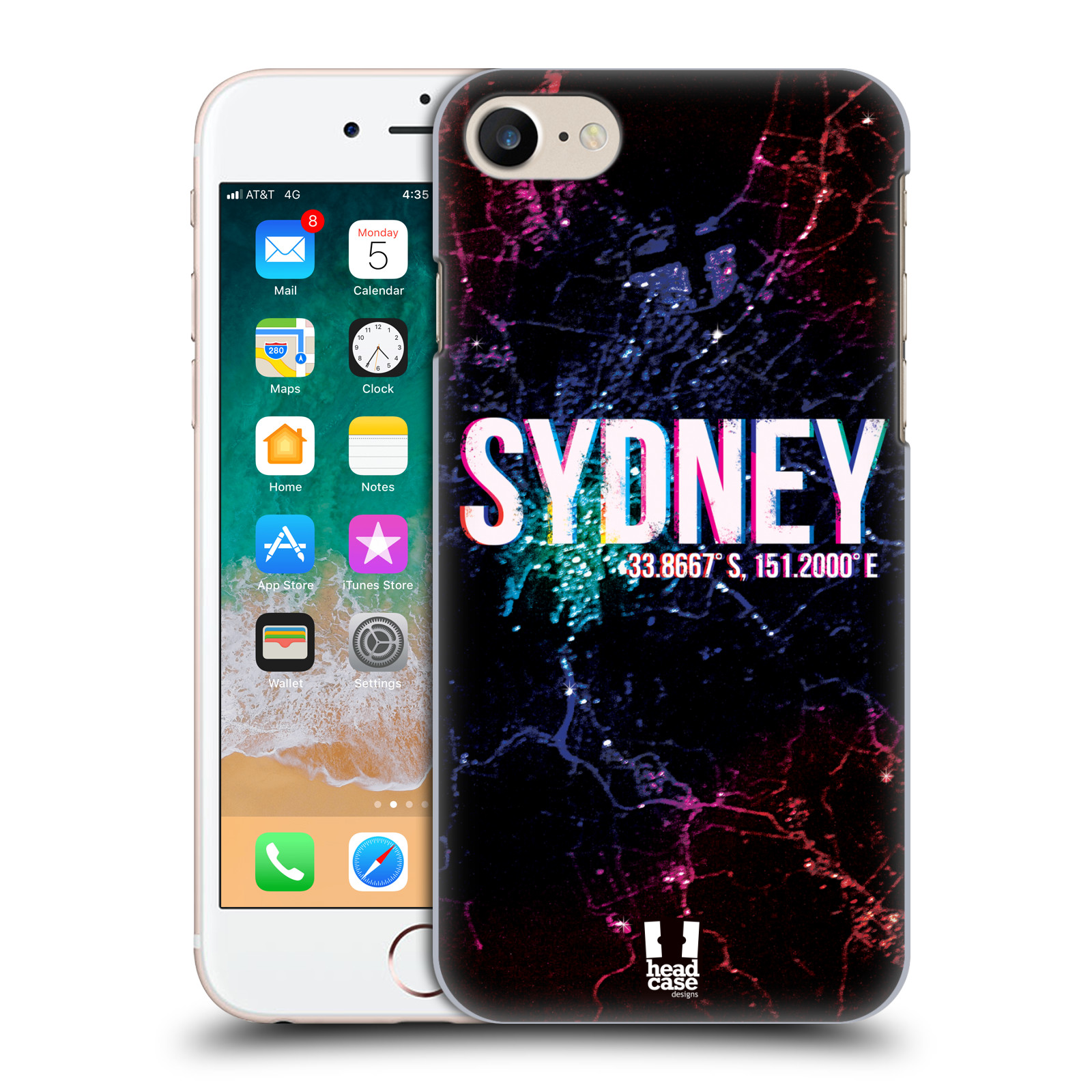 HEAD CASE plastový obal na mobil Apple Iphone 7 vzor Světla známých měst, Satelitní snímky AUSTRÁLIE, SYDNEY