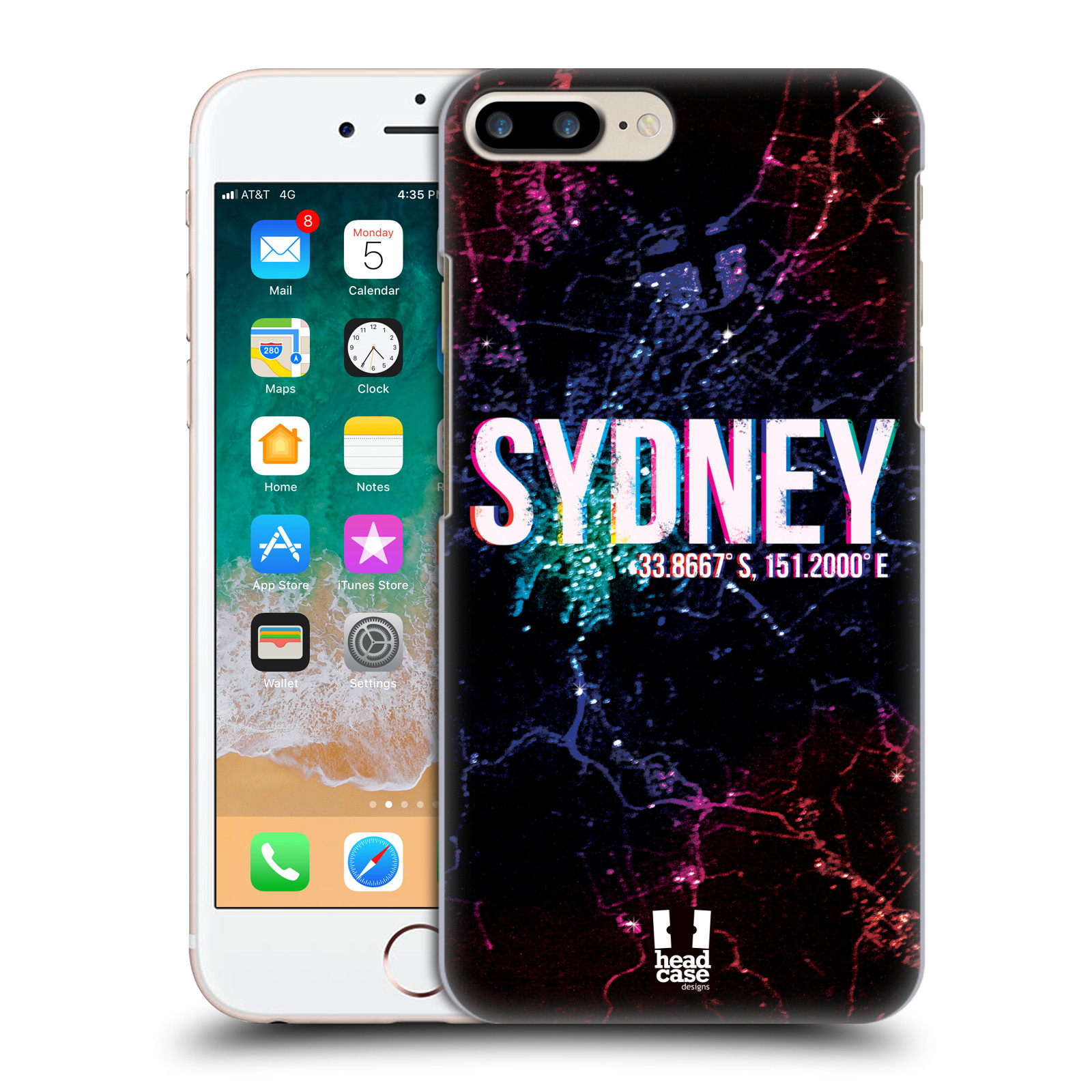 HEAD CASE plastový obal na mobil Apple Iphone 7 PLUS vzor Světla známých měst, Satelitní snímky AUSTRÁLIE, SYDNEY