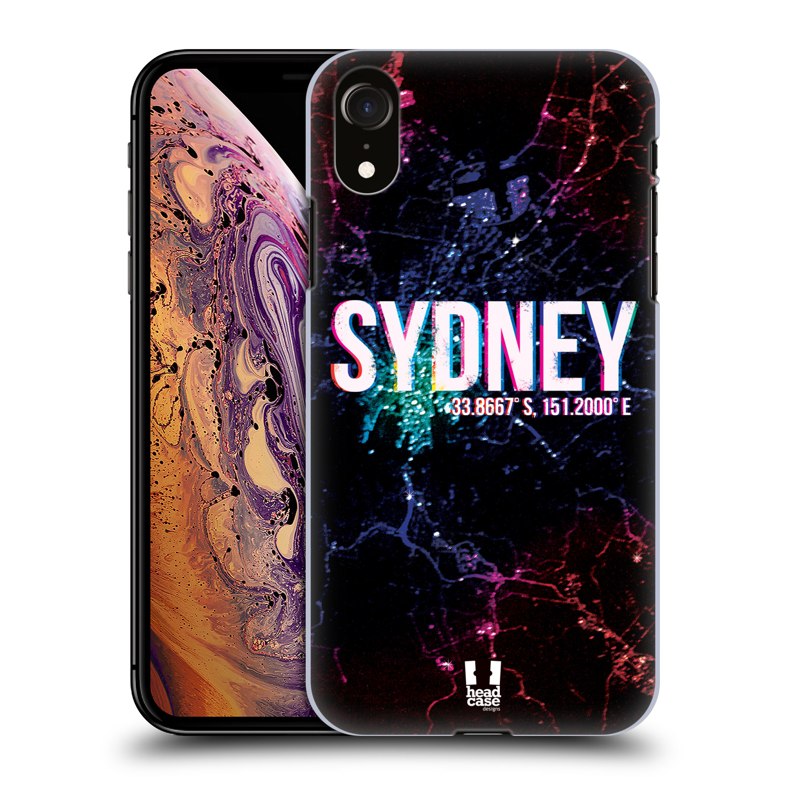 HEAD CASE plastový obal na mobil Apple Iphone XR vzor Světla známých měst, Satelitní snímky AUSTRÁLIE, SYDNEY