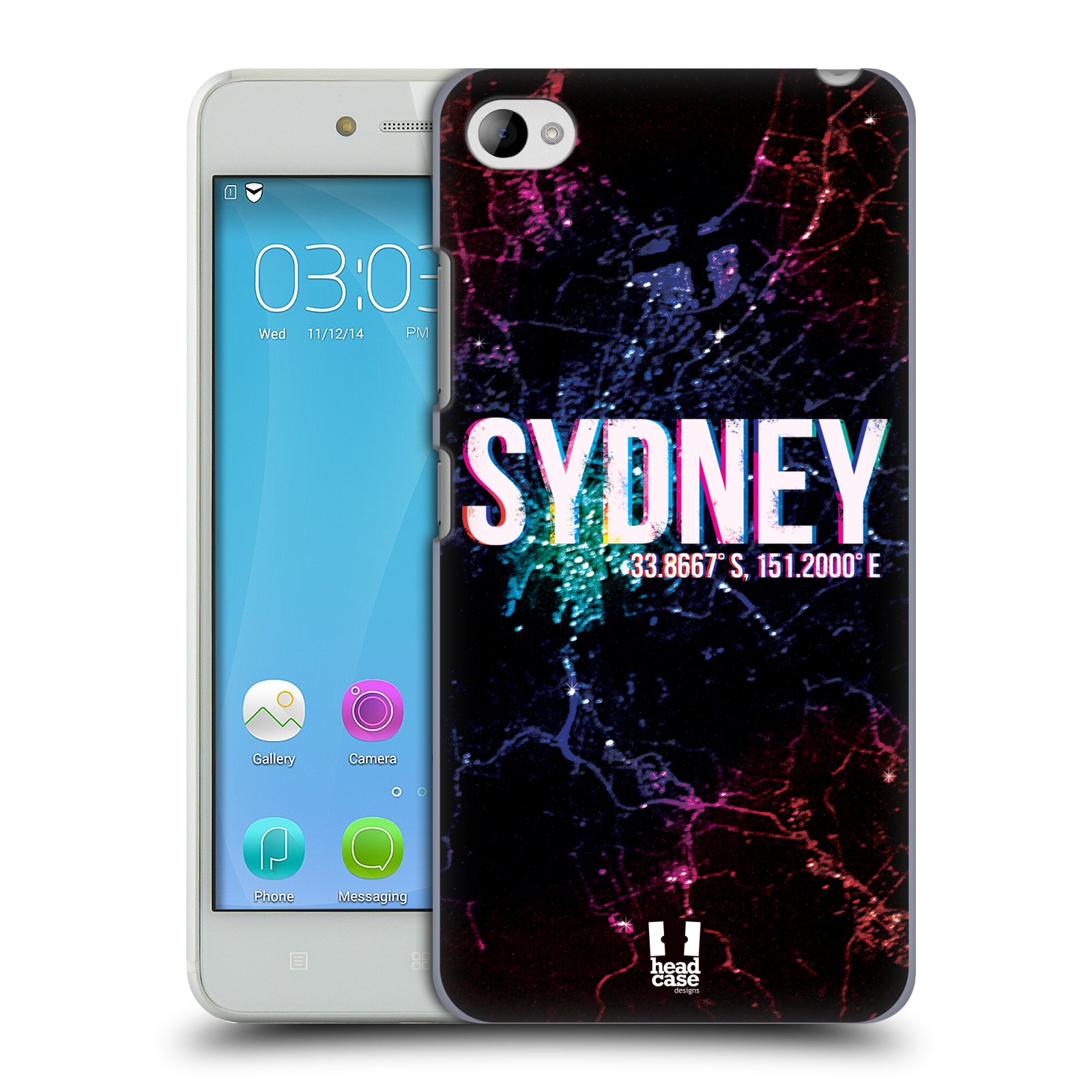 HEAD CASE pevný plastový obal na mobil LENOVO S90 vzor Světla známých měst, Satelitní snímky AUSTRÁLIE, SYDNEY