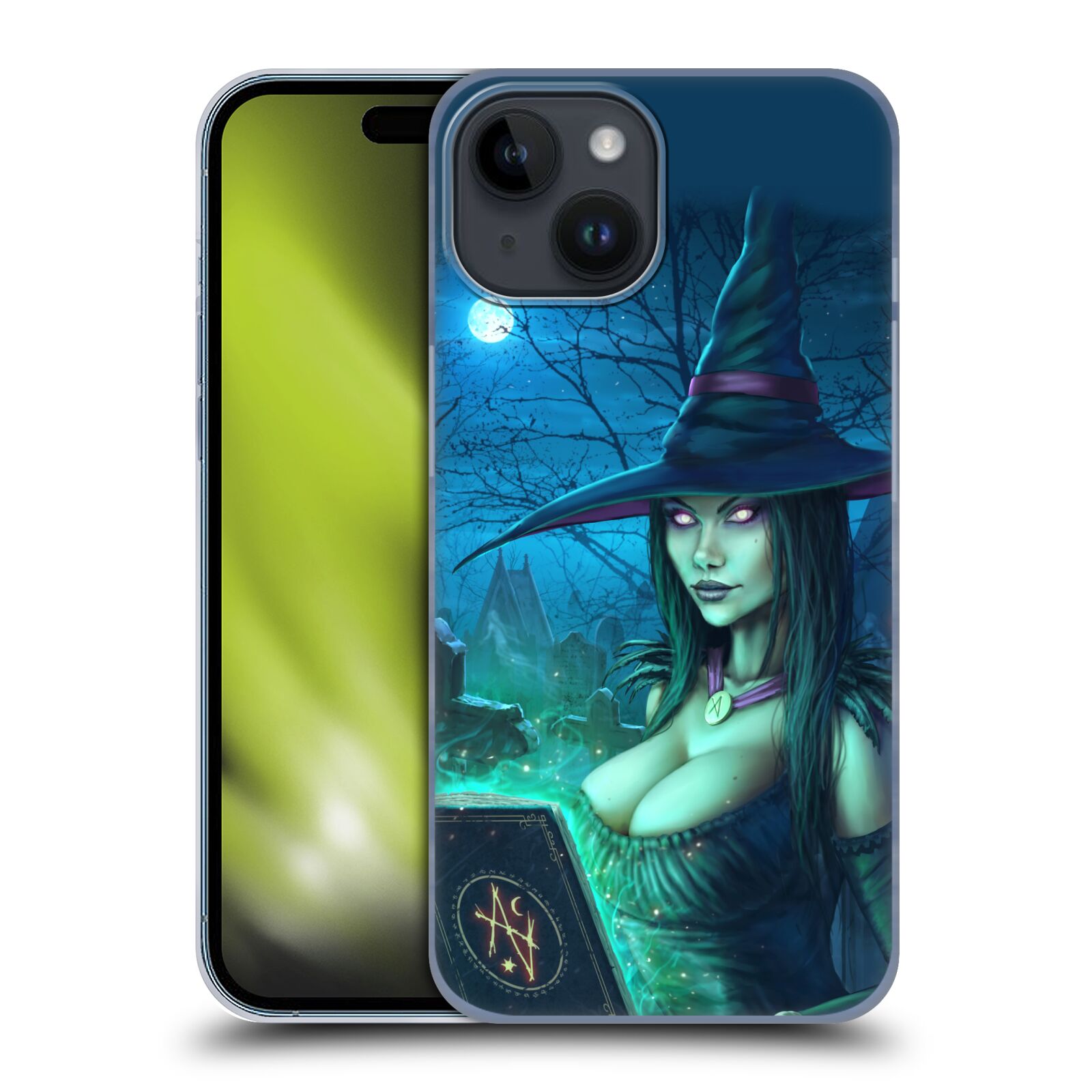 Plastový obal HEAD CASE na mobil Apple Iphone 15  - Christos Karapanos Fantasy - Čarodějka