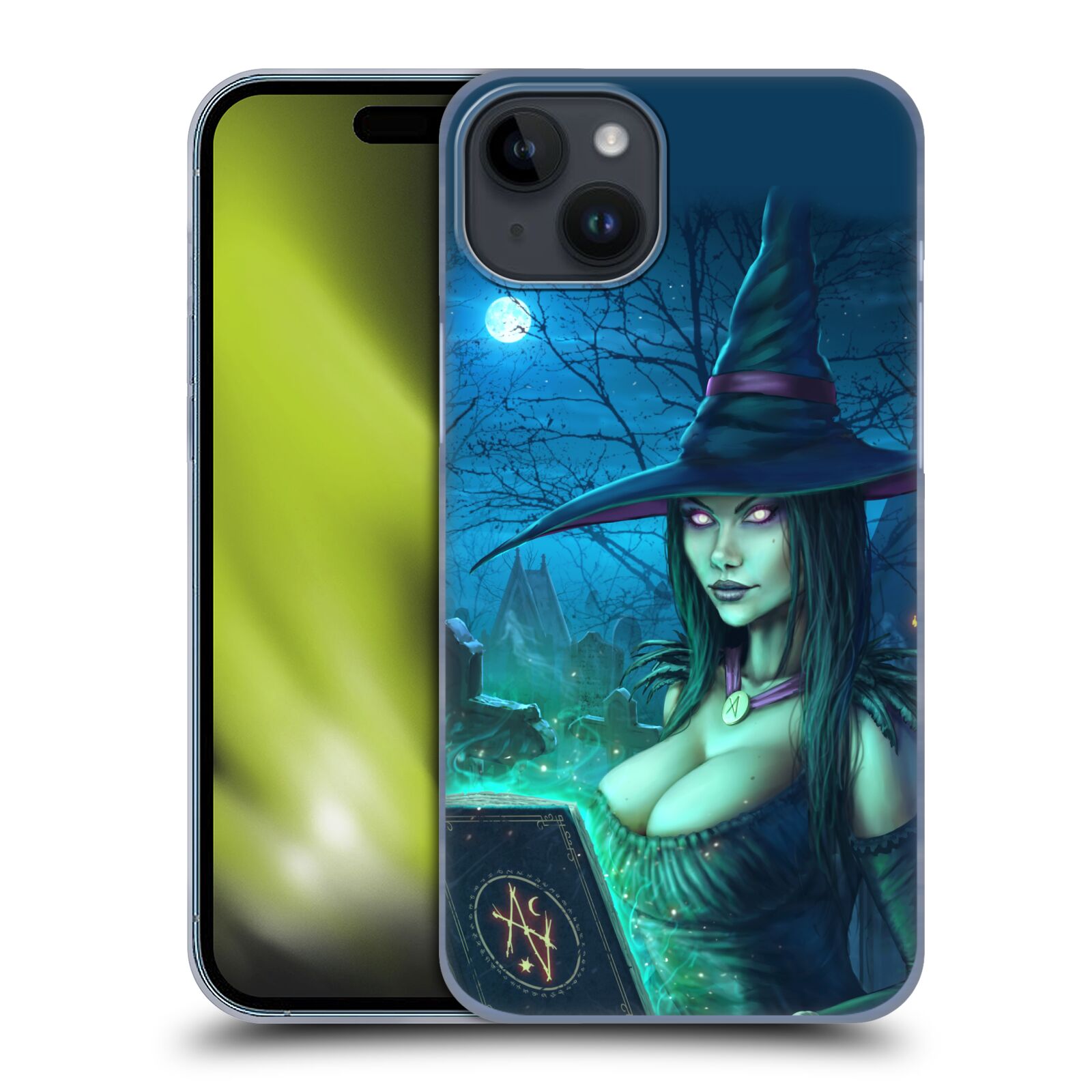 Plastový obal HEAD CASE na mobil Apple Iphone 15 PLUS  - Christos Karapanos Fantasy - Čarodějka