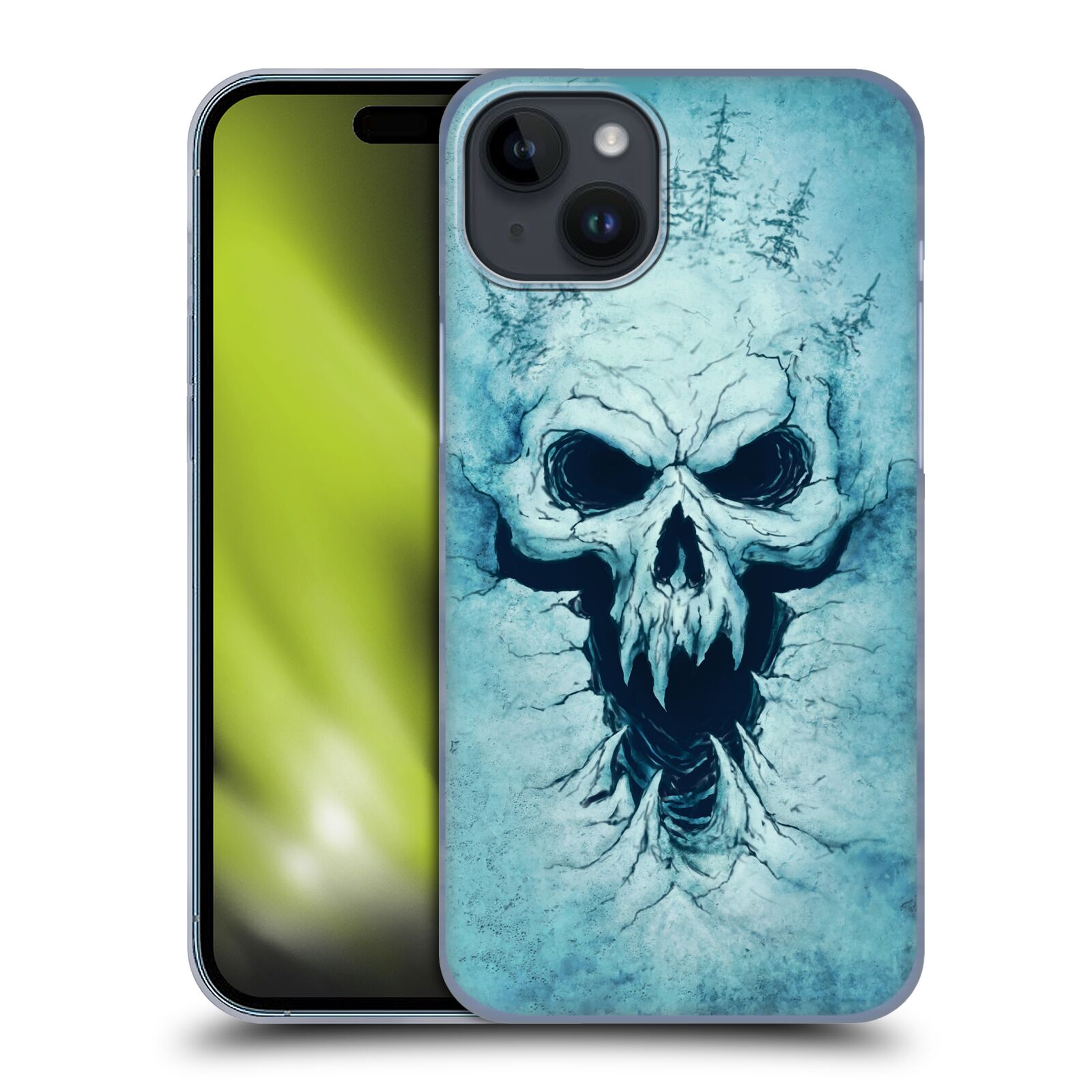 Plastový obal HEAD CASE na mobil Apple Iphone 15 PLUS  - Christos Karapanos Fantasy - lebka