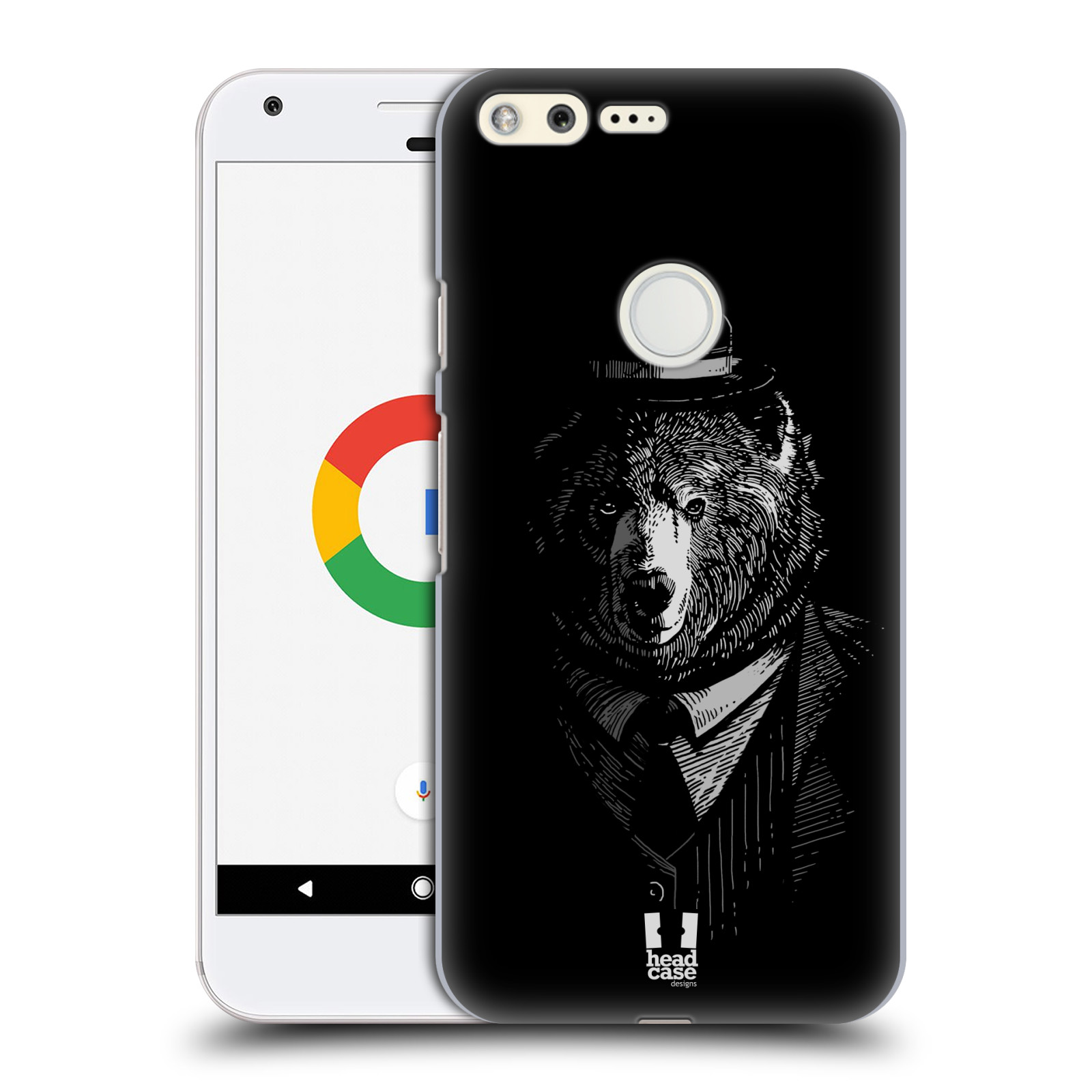 HEAD CASE plastový obal na mobil GOOGLE Pixel vzor Zvíře v obleku medvěd