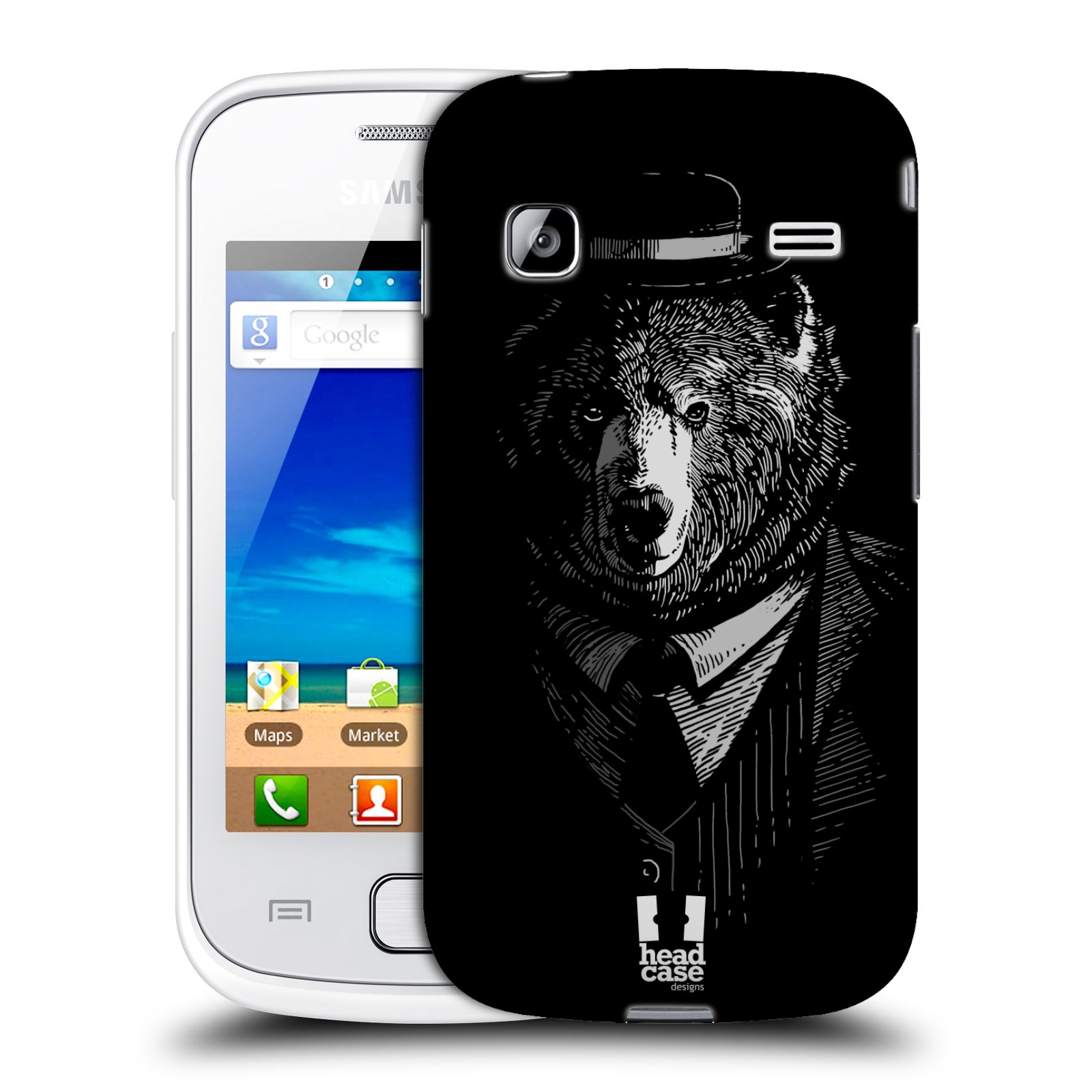 HEAD CASE plastový obal na mobil SAMSUNG GALAXY GIO (S5660) vzor Zvíře v obleku medvěd