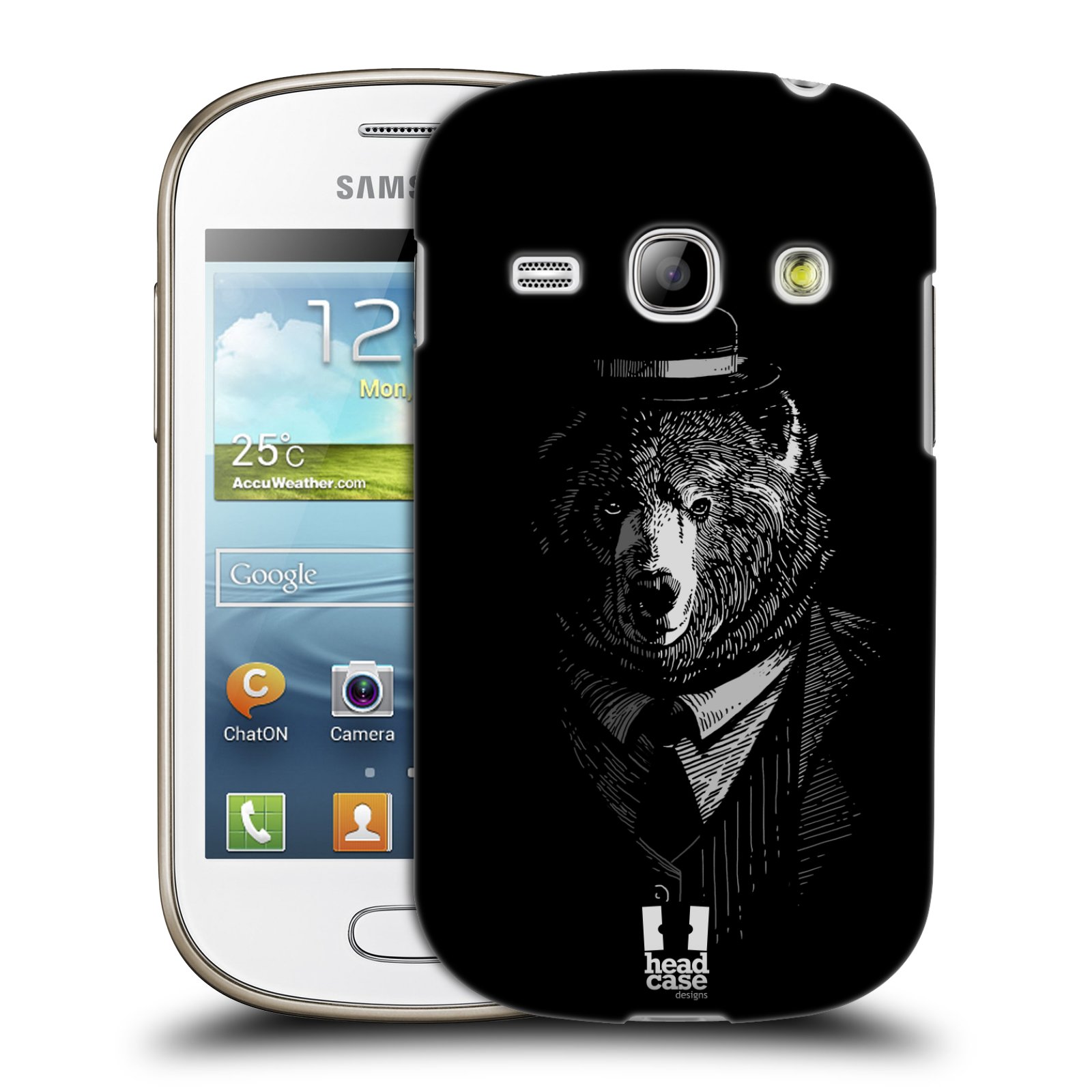 HEAD CASE plastový obal na mobil SAMSUNG GALAXY FAME (S6810) vzor Zvíře v obleku medvěd