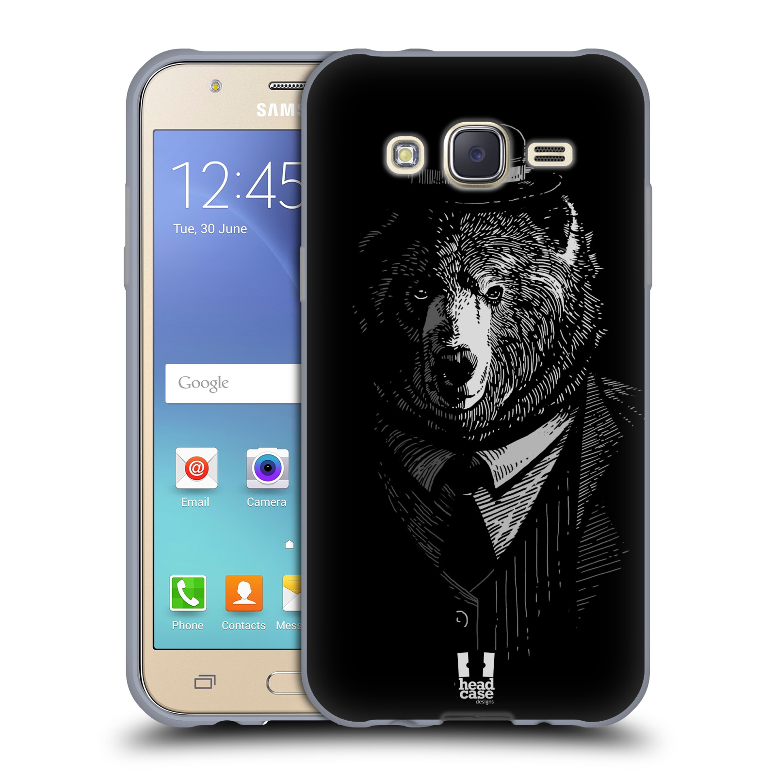 HEAD CASE silikonový obal na mobil Samsung Galaxy J5, J500, (J5 DUOS) vzor Zvíře v obleku medvěd