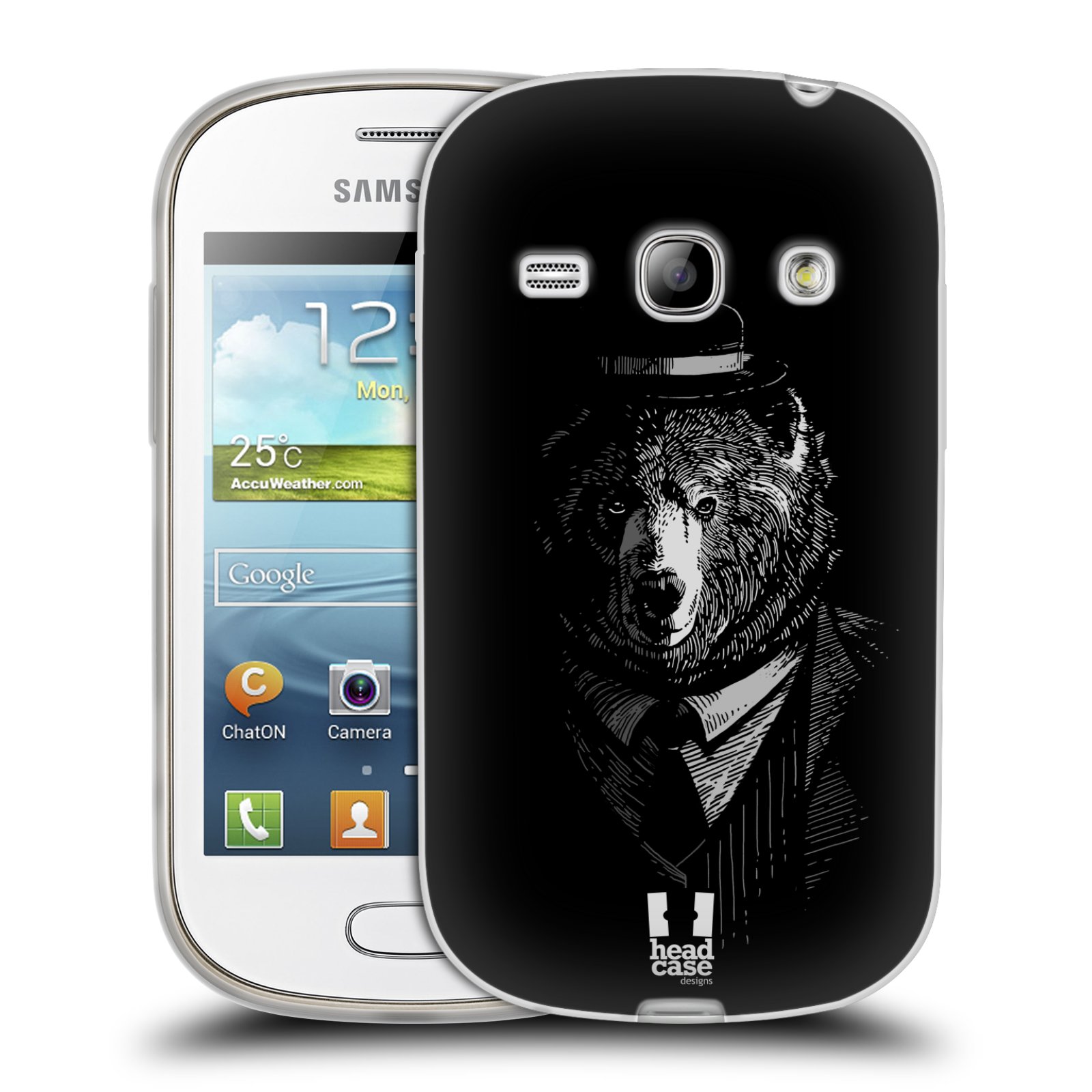 HEAD CASE silikonový obal na mobil Samsung Galaxy FAME vzor Zvíře v obleku medvěd