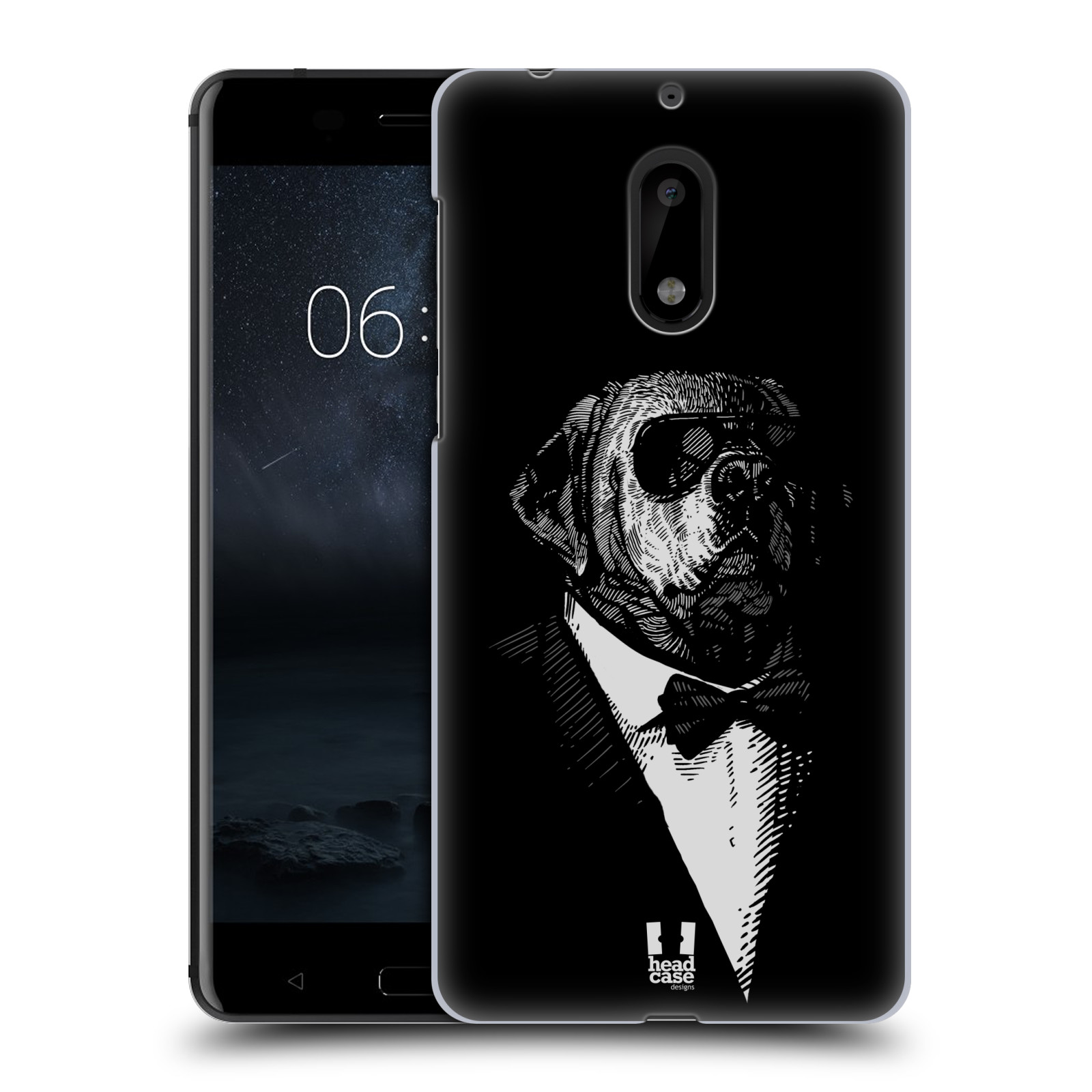 HEAD CASE plastový obal na mobil Nokia 6 vzor Zvíře v obleku pes