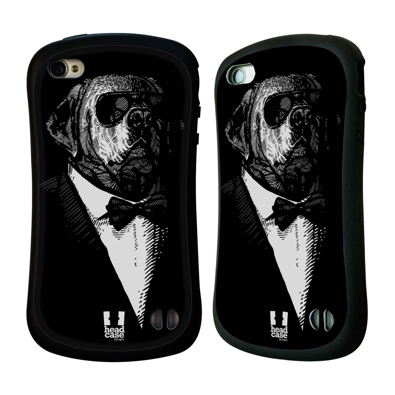 HEAD CASE silikon/plast odolný obal na mobil Apple Iphone 4/4S vzor Zvíře v obleku pes