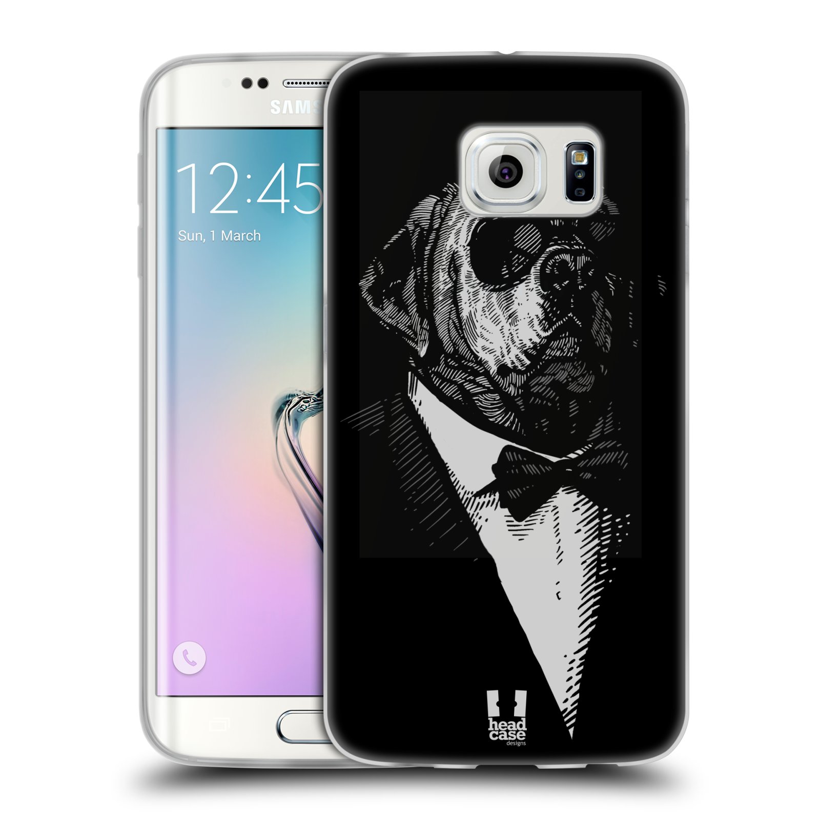 HEAD CASE silikonový obal na mobil Samsung Galaxy S6 EDGE vzor Zvíře v obleku pes