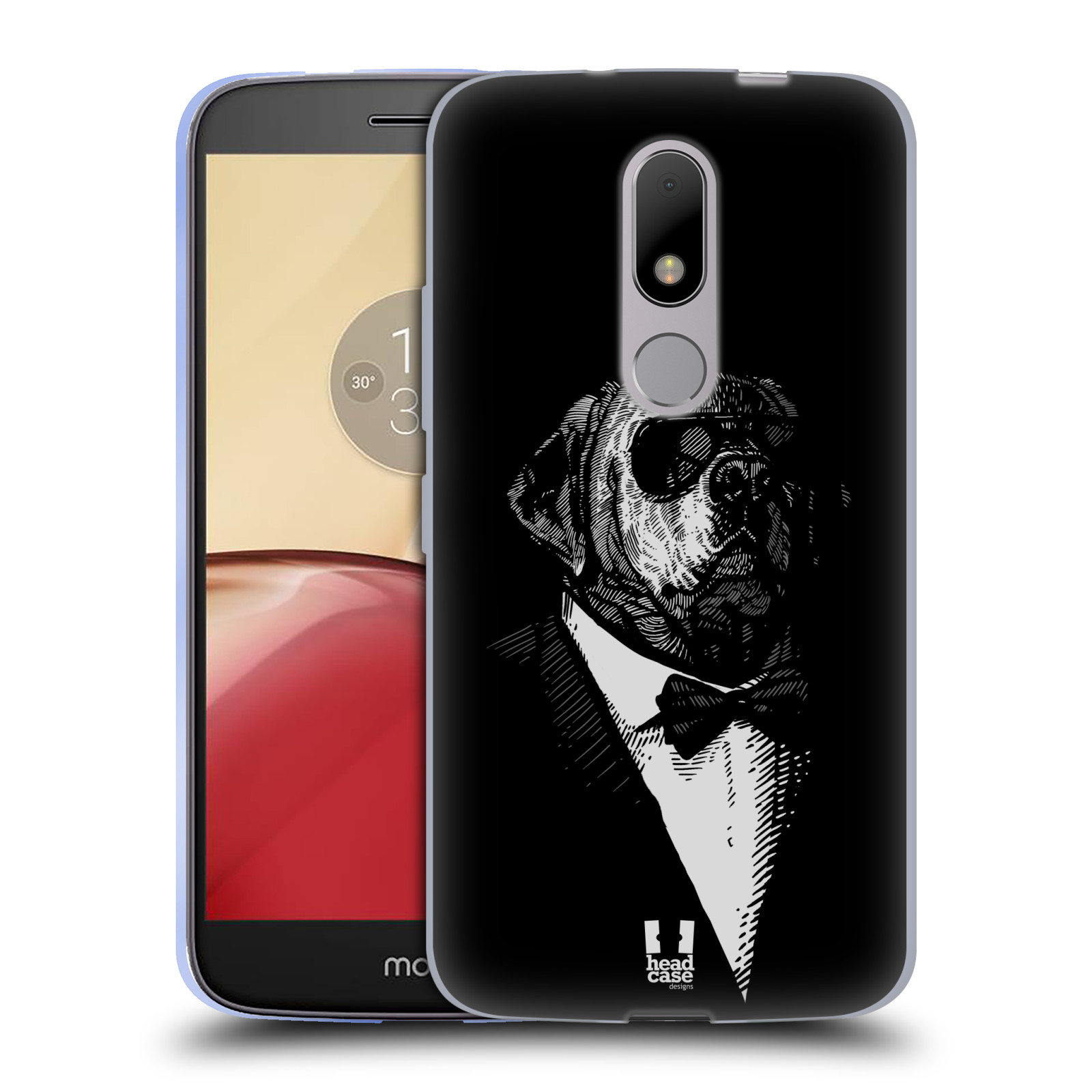 HEAD CASE silikonový obal na mobil Lenovo Moto M vzor Zvíře v obleku pes
