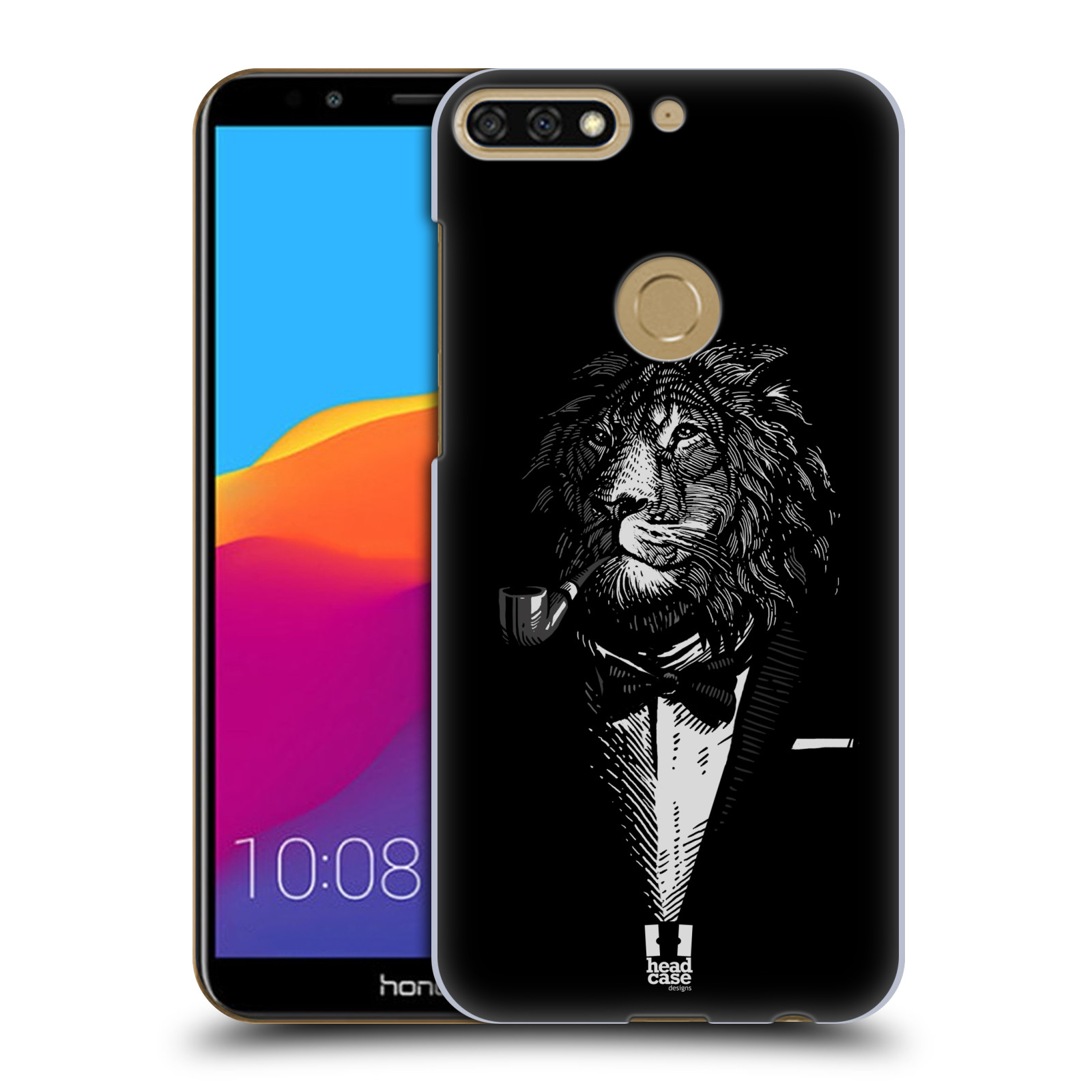 HEAD CASE plastový obal na mobil Honor 7c vzor Zvíře v obleku lev
