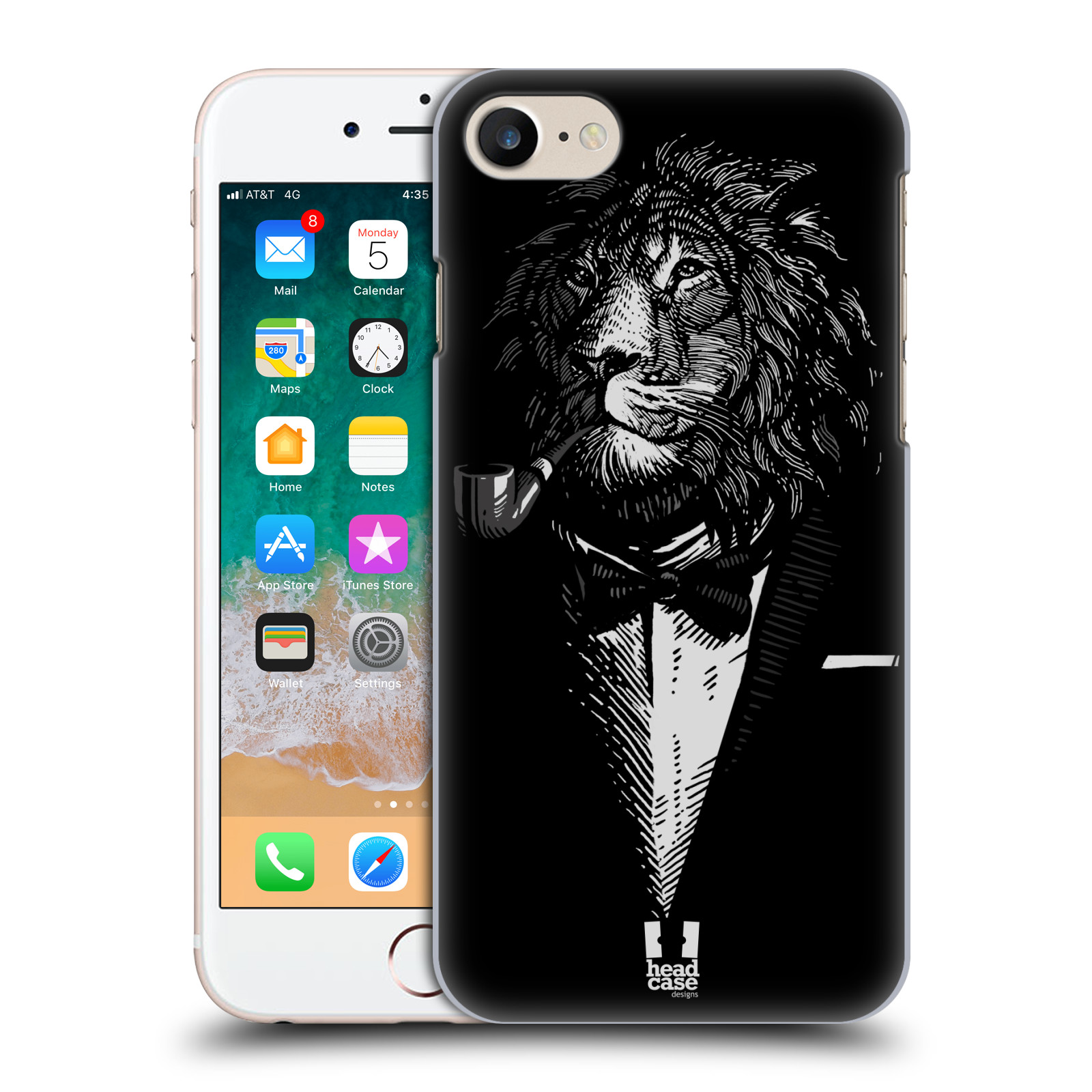 HEAD CASE plastový obal na mobil Apple Iphone 7 vzor Zvíře v obleku lev