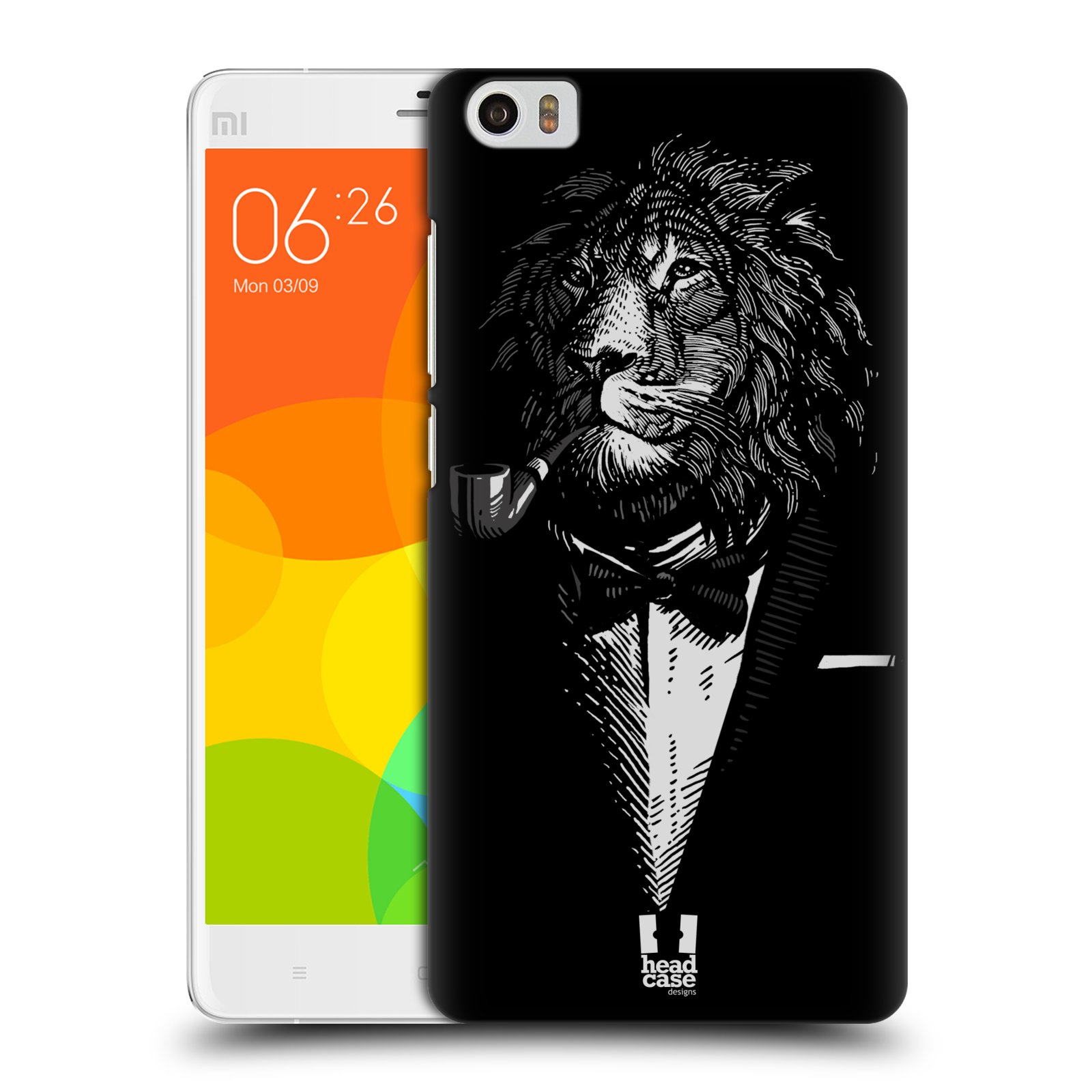 HEAD CASE pevný plastový obal na mobil XIAOMI Mi Note vzor Zvíře v obleku lev