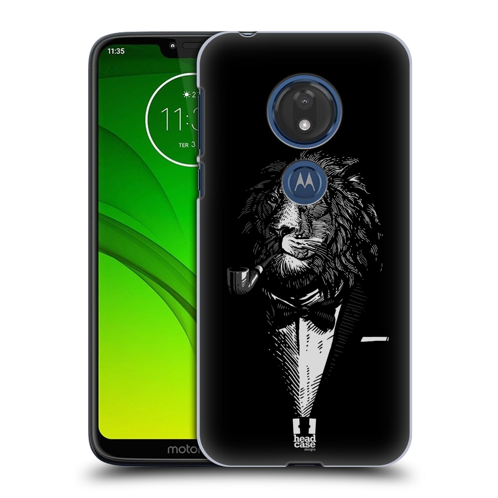 Pouzdro na mobil Motorola Moto G7 Play vzor Zvíře v obleku lev