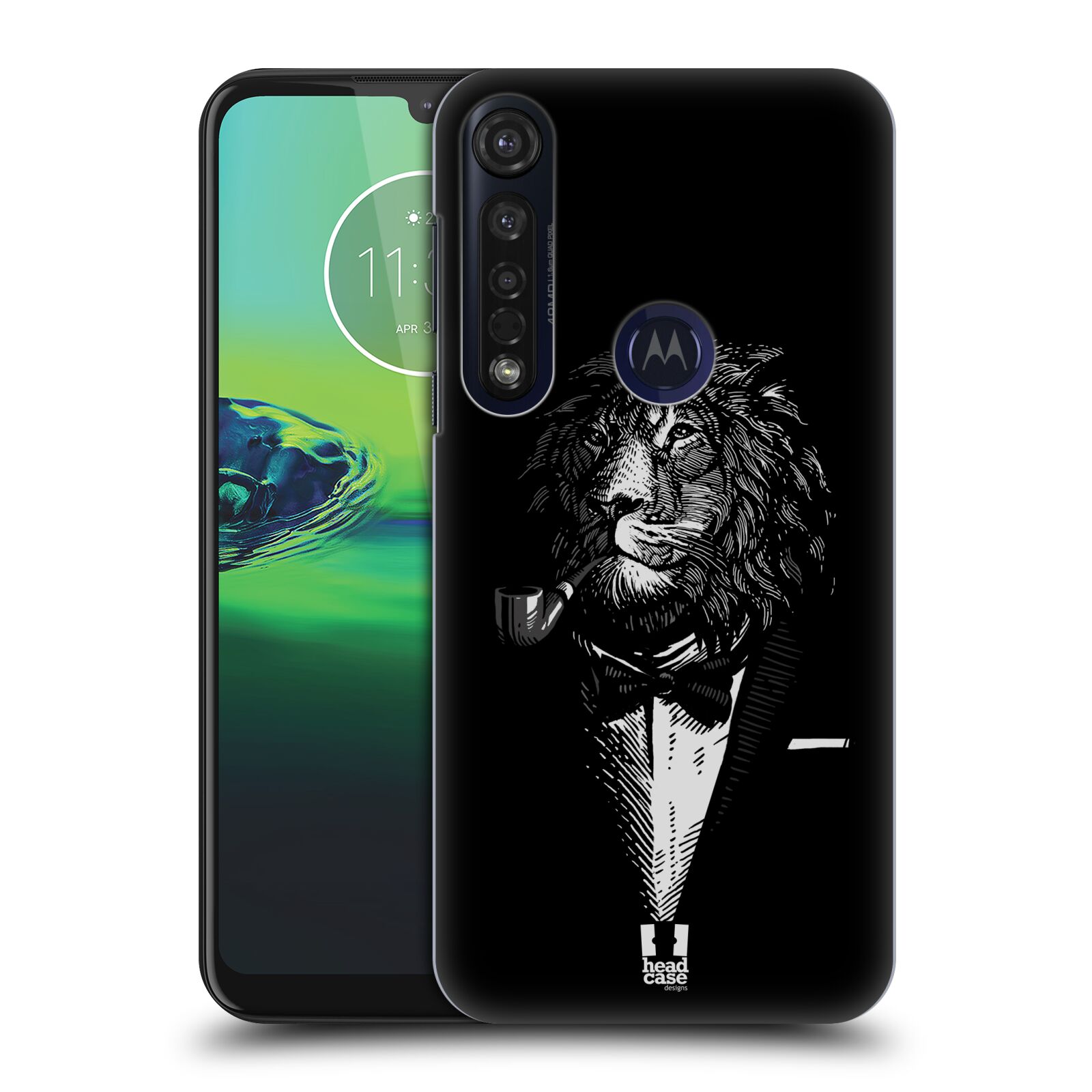 Pouzdro na mobil Motorola Moto G8 PLUS - HEAD CASE - vzor Zvíře v obleku lev