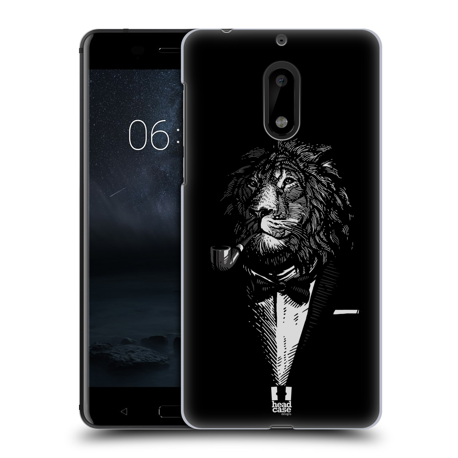 HEAD CASE plastový obal na mobil Nokia 6 vzor Zvíře v obleku lev