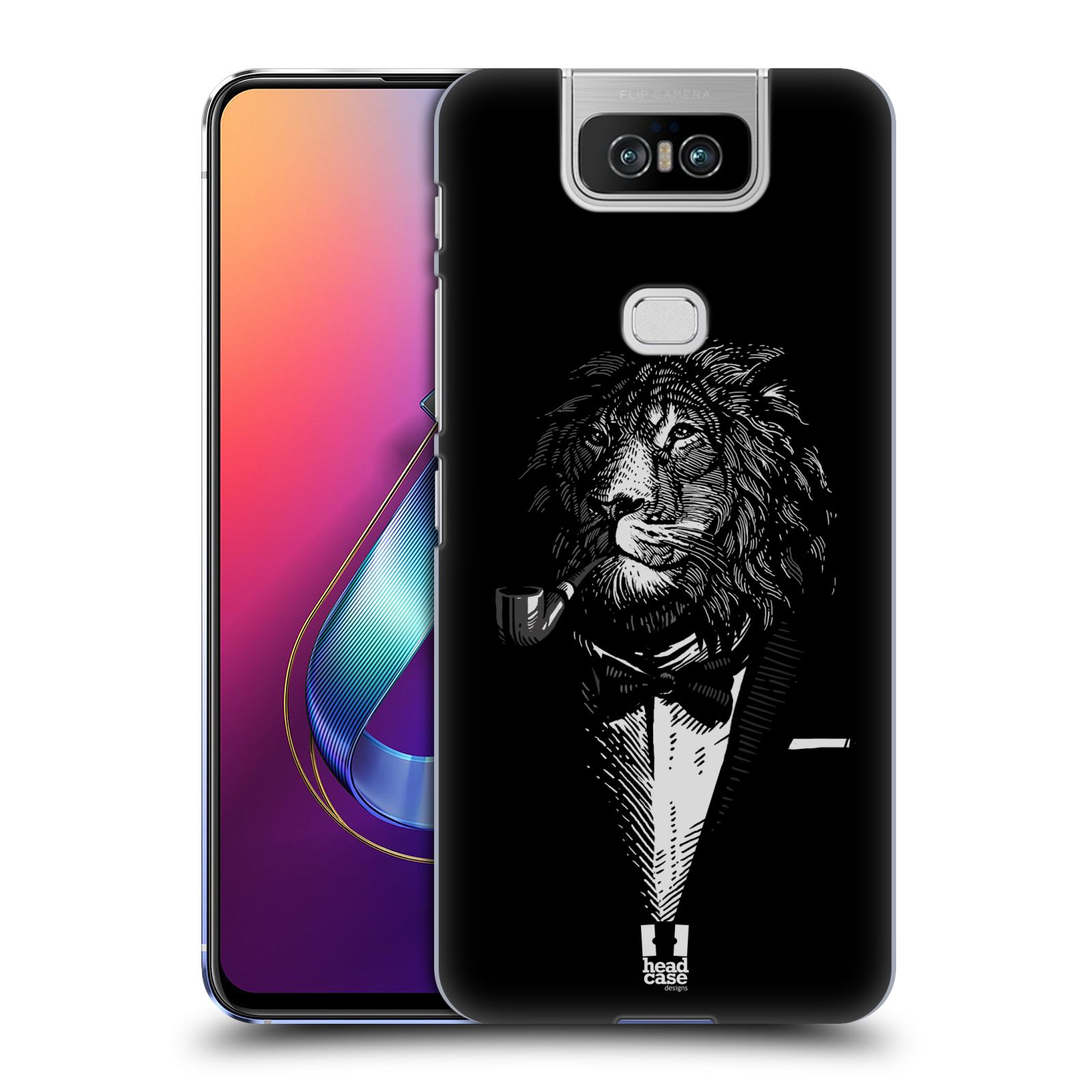 Pouzdro na mobil Asus Zenfone 6 ZS630KL - HEAD CASE - vzor Zvíře v obleku lev