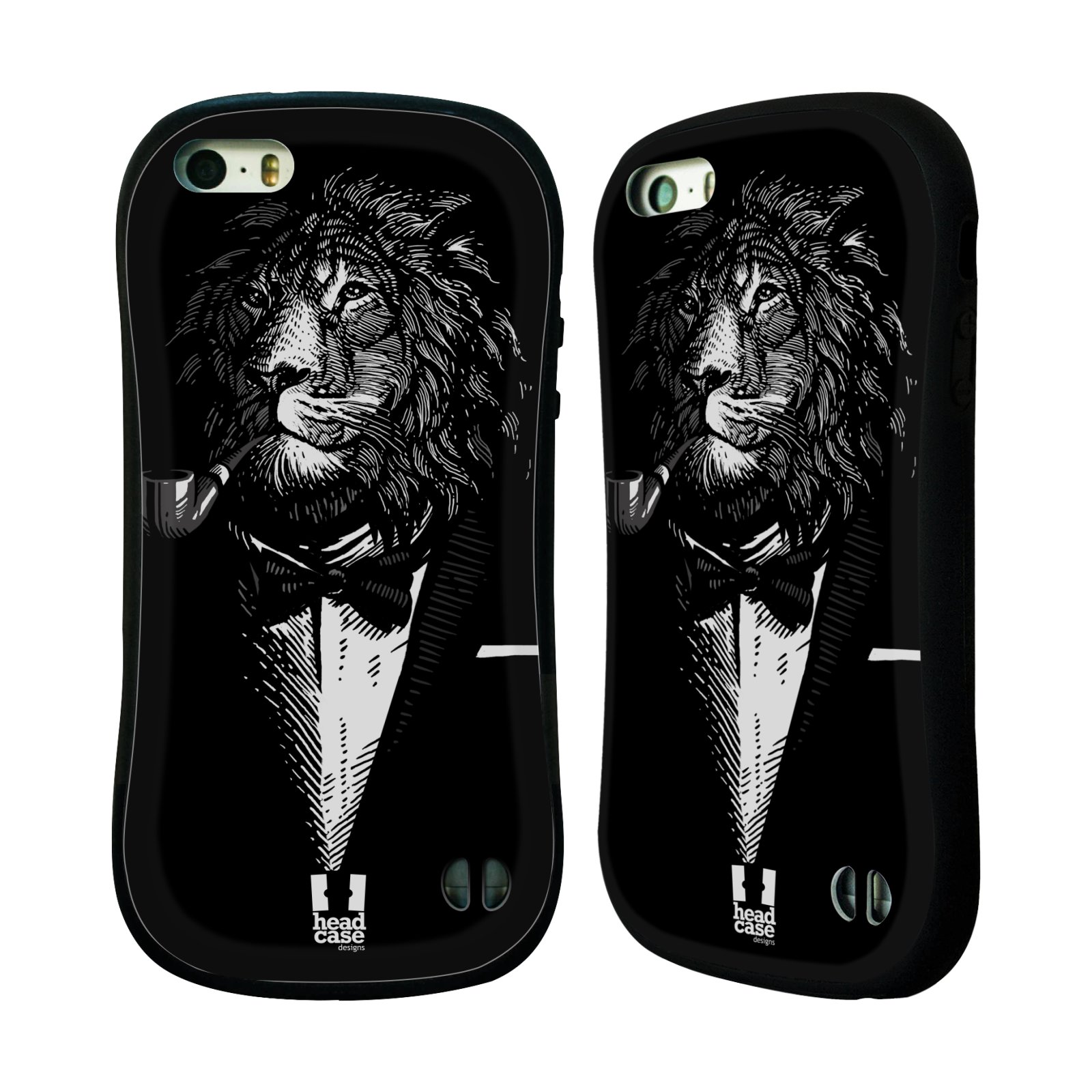 HEAD CASE silikon/plast odolný obal na mobil Apple Iphone 5/5S vzor Zvíře v obleku lev