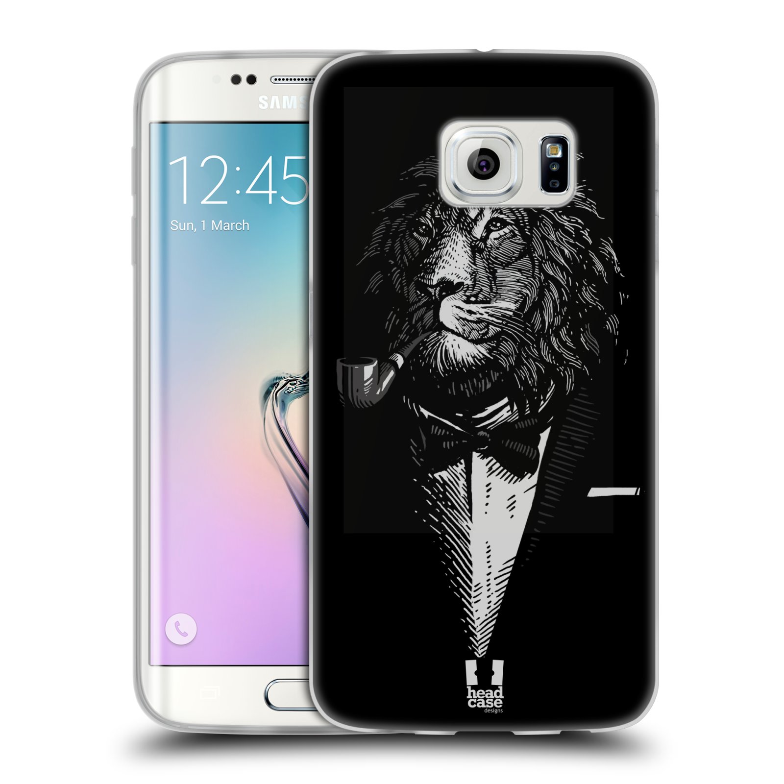 HEAD CASE silikonový obal na mobil Samsung Galaxy S6 EDGE vzor Zvíře v obleku lev