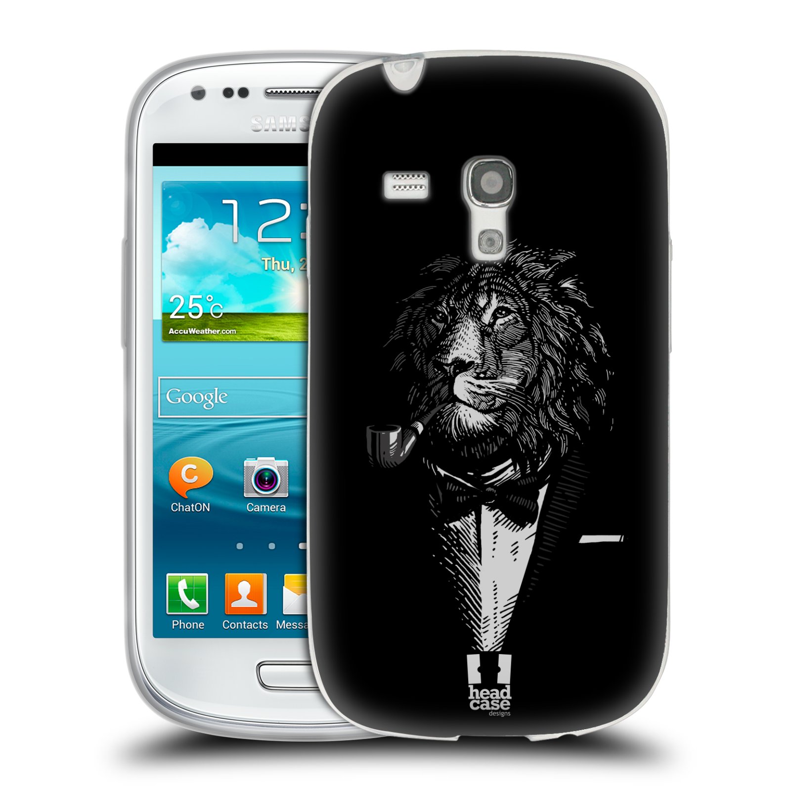 HEAD CASE silikonový obal na mobil Samsung Galaxy S3 MINI i8190 vzor Zvíře v obleku lev