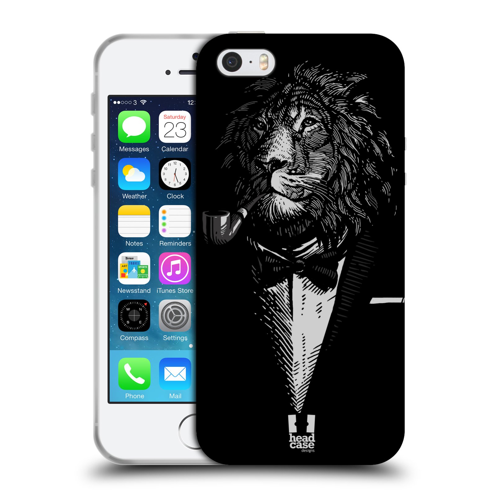 HEAD CASE silikonový obal na mobil Apple Iphone SE vzor Zvíře v obleku lev