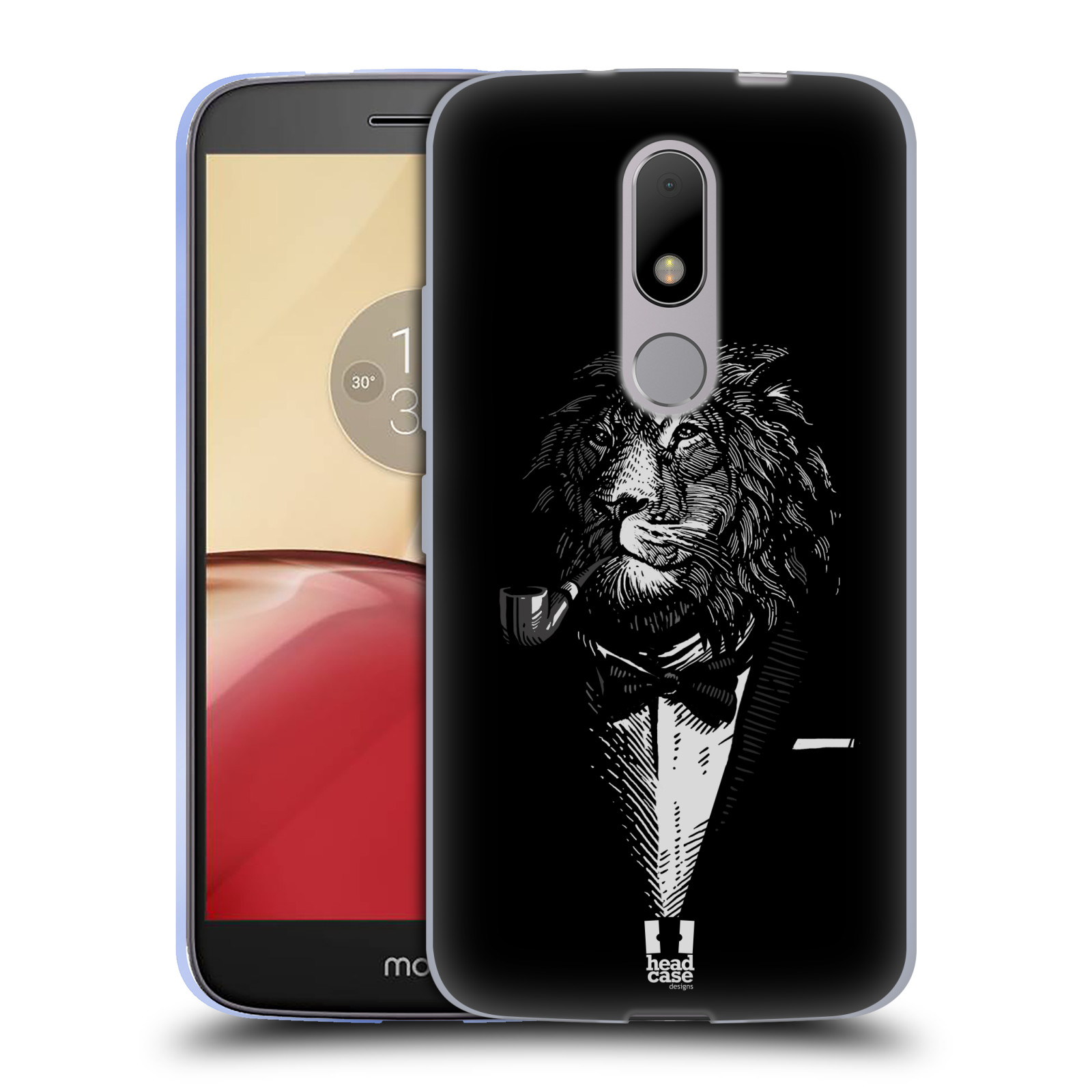 HEAD CASE silikonový obal na mobil Lenovo Moto M vzor Zvíře v obleku lev