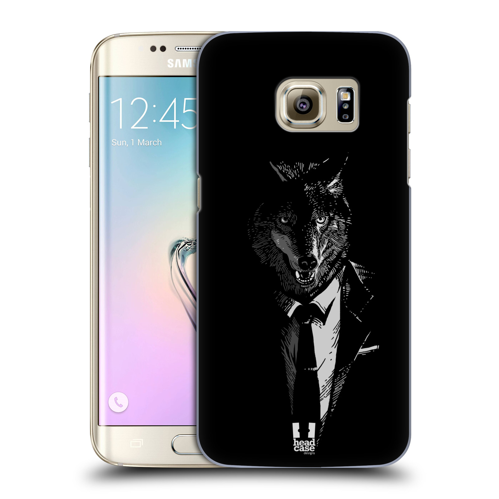 HEAD CASE plastový obal na mobil SAMSUNG GALAXY S7 EDGE vzor Zvíře v obleku vlk