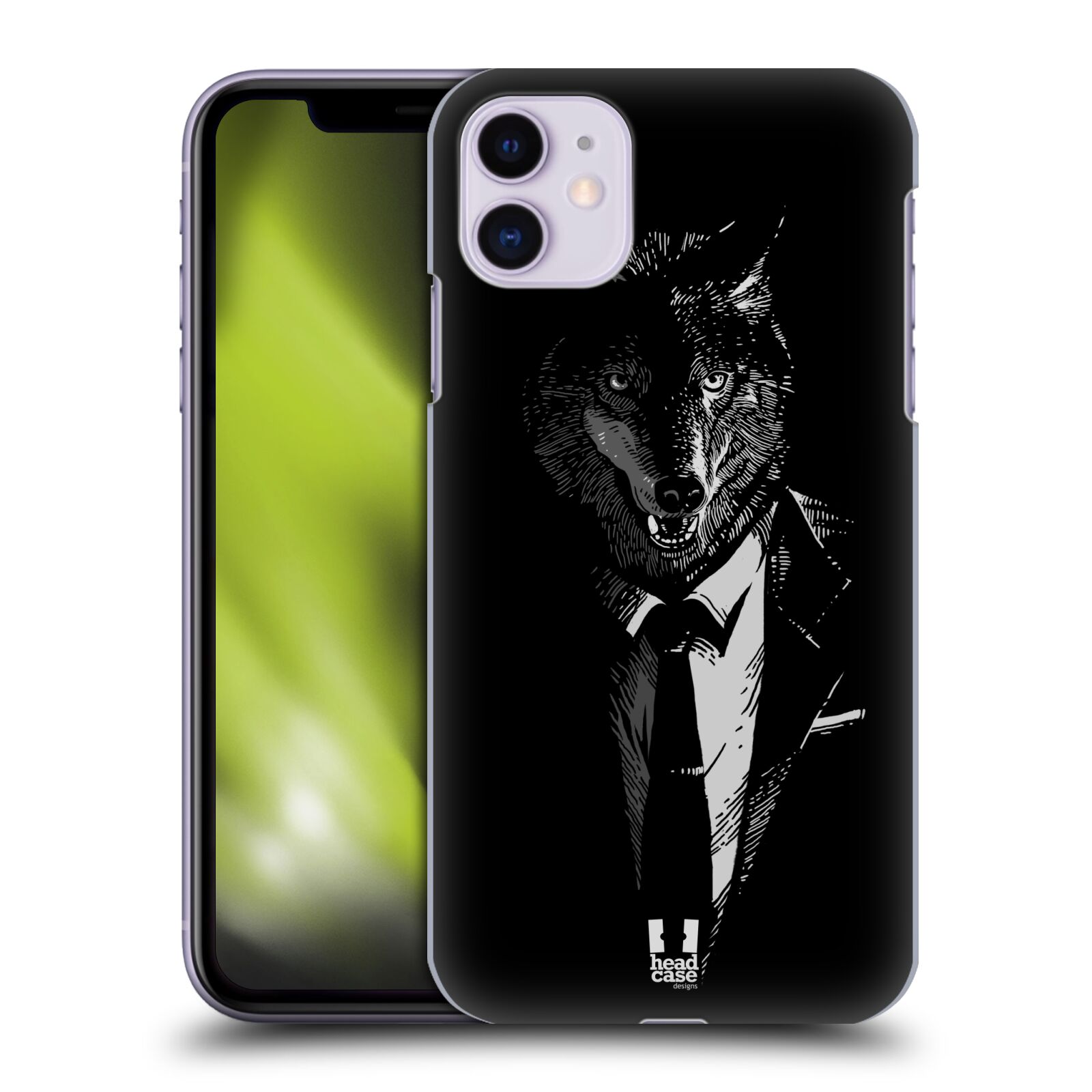 Pouzdro na mobil Apple Iphone 11 - HEAD CASE - vzor Zvíře v obleku vlk