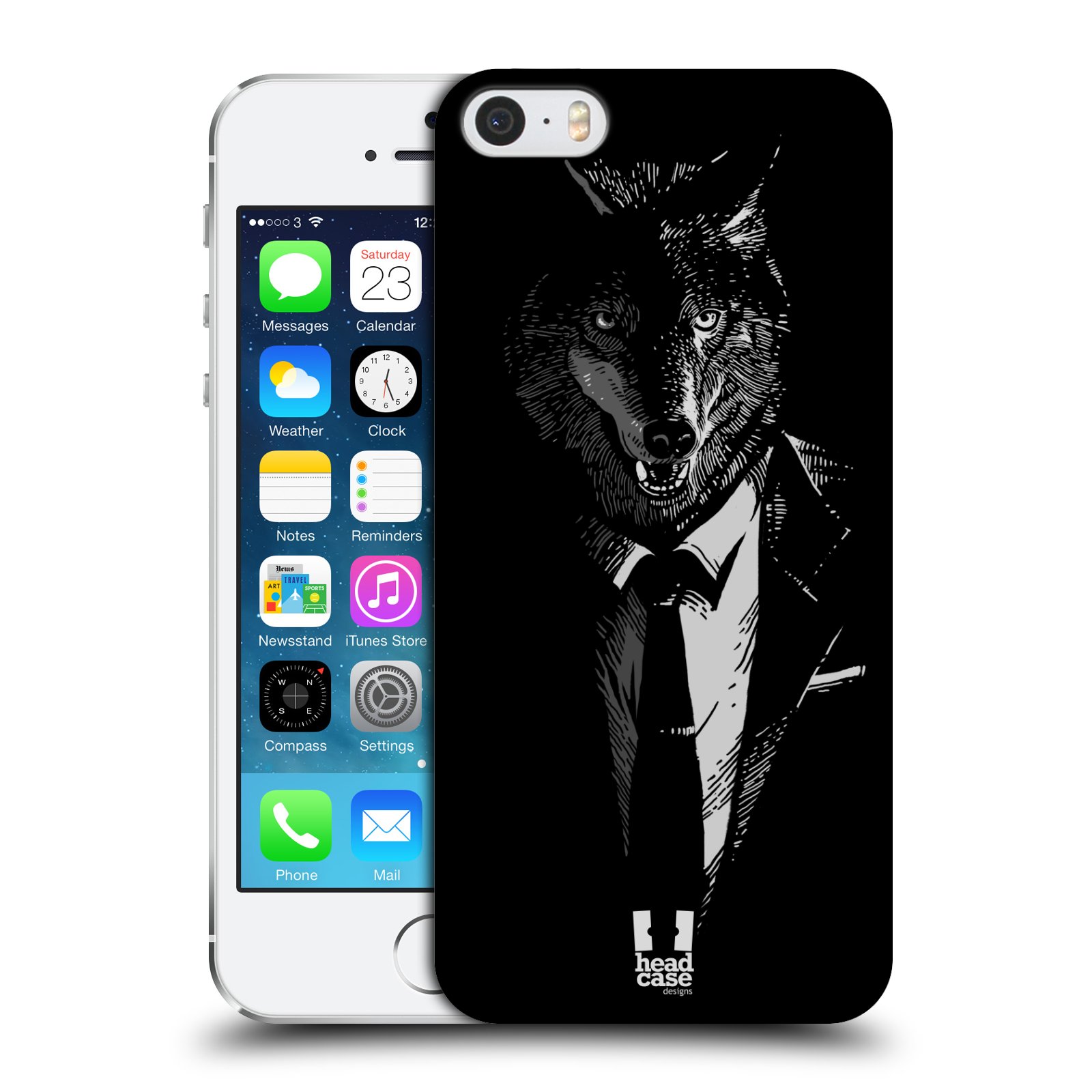 Plastové pouzdro pro mobil Apple Iphone 5 / 5S / SE vzor Zvíře v obleku vlk