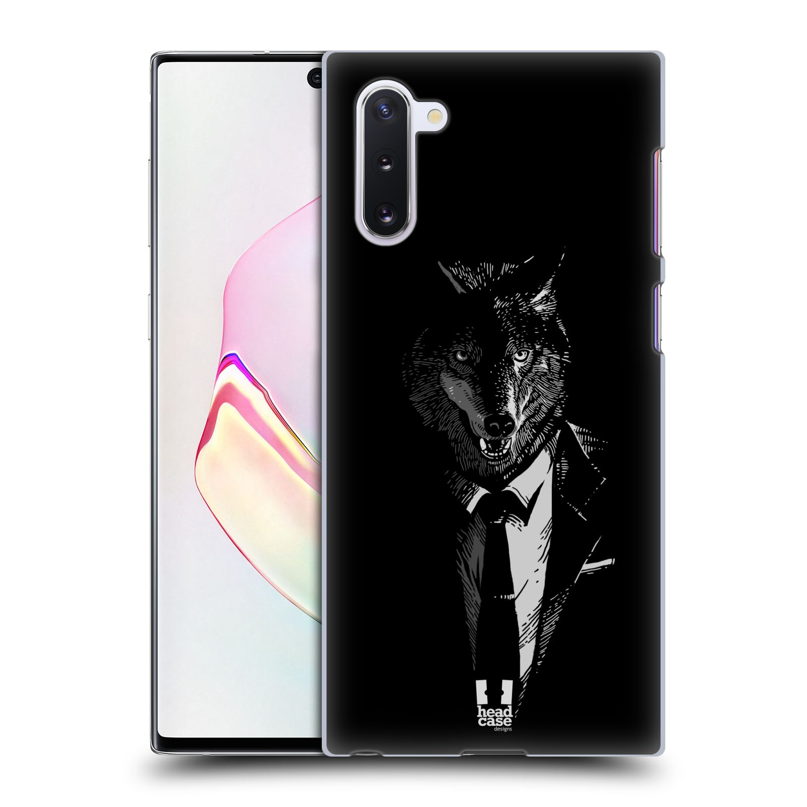 Pouzdro na mobil Samsung Galaxy Note 10 - HEAD CASE - vzor Zvíře v obleku vlk