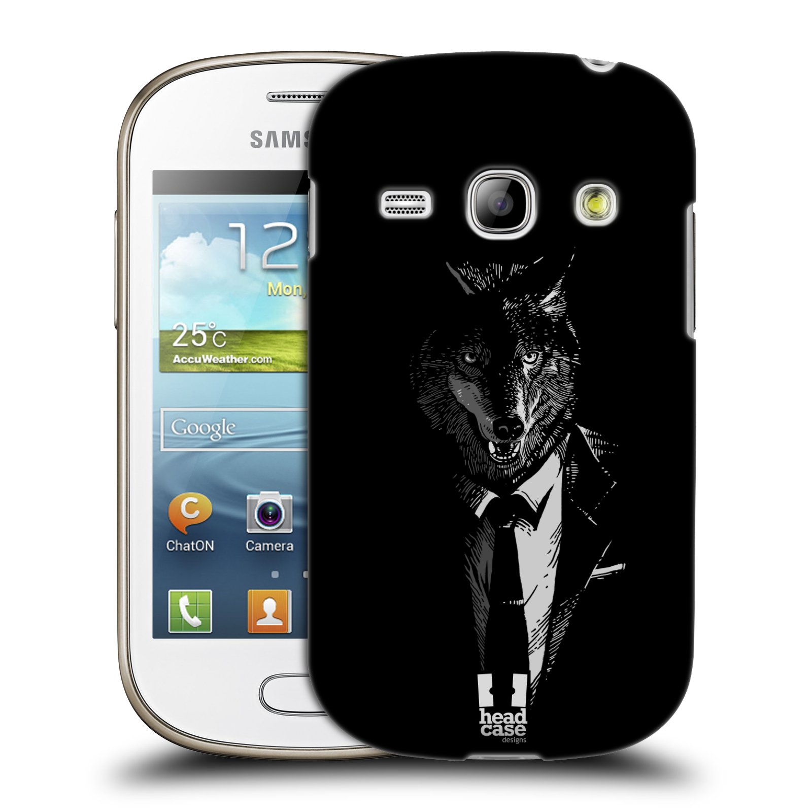 HEAD CASE plastový obal na mobil SAMSUNG GALAXY FAME (S6810) vzor Zvíře v obleku vlk