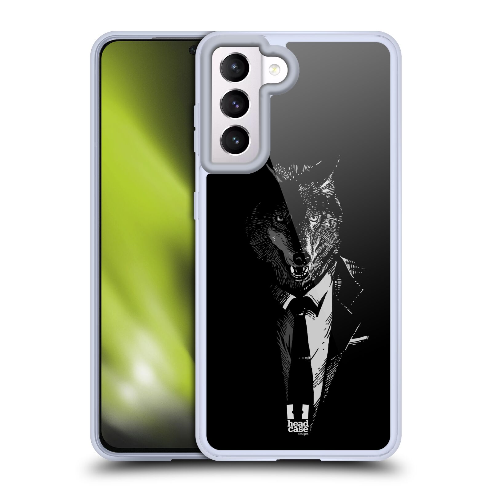 Plastový obal HEAD CASE na mobil Samsung Galaxy S21 5G vzor Zvíře v obleku vlk