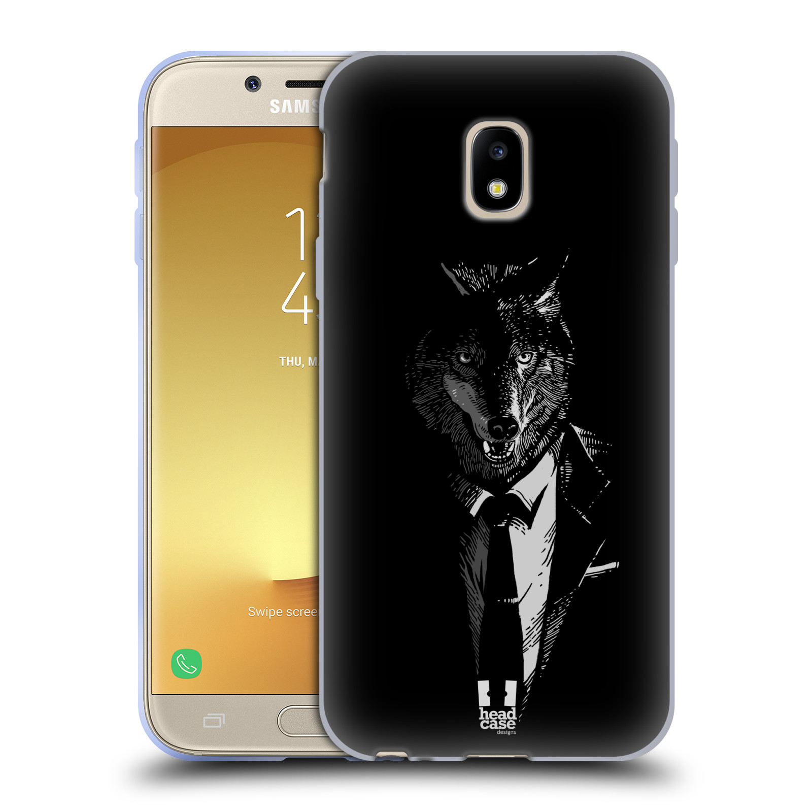 Pouzdro A Obal Na Mobil Head Case Silikonovy Obal Na Mobil Samsung Galaxy J3 17 Vzor Zvire V Obleku Vlk Pouzdra Obaly Kryty A Tvrzena Skla Na Mobilni Telefony