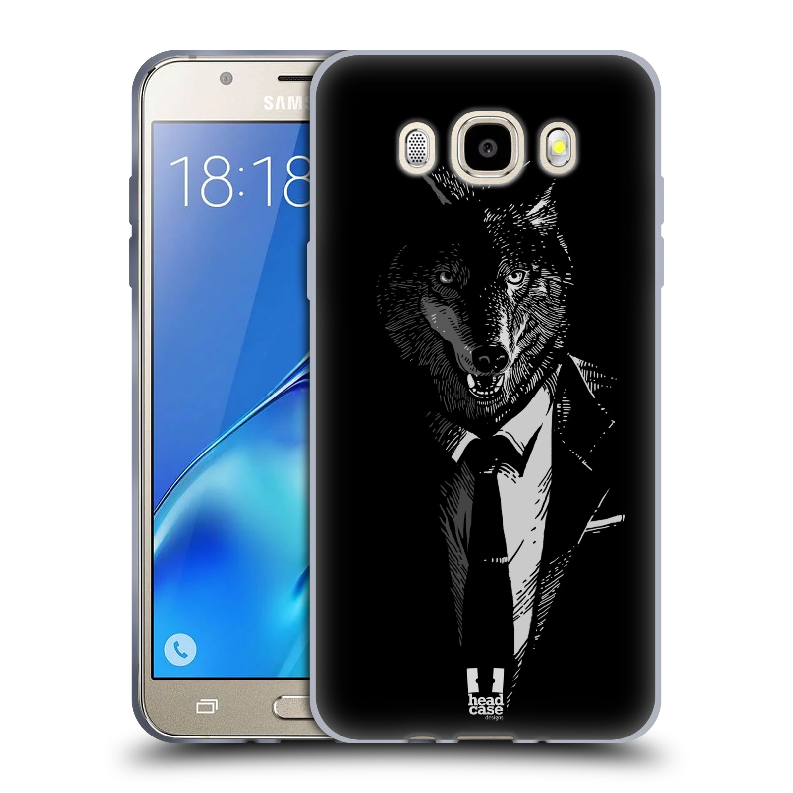 HEAD CASE silikonový obal, kryt na mobil Samsung Galaxy J5 2016, J510, J510F, (J510F DUAL SIM) vzor Zvíře v obleku vlk