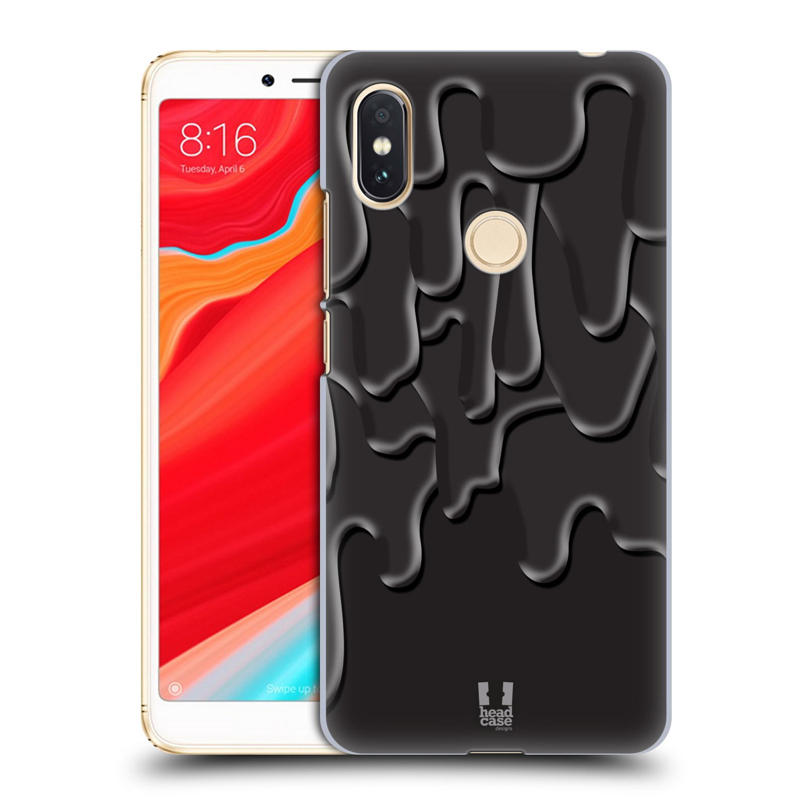 HEAD CASE plastový obal na mobil Xiaomi Redmi S2 vzor Barevná záplava ČERNÁ