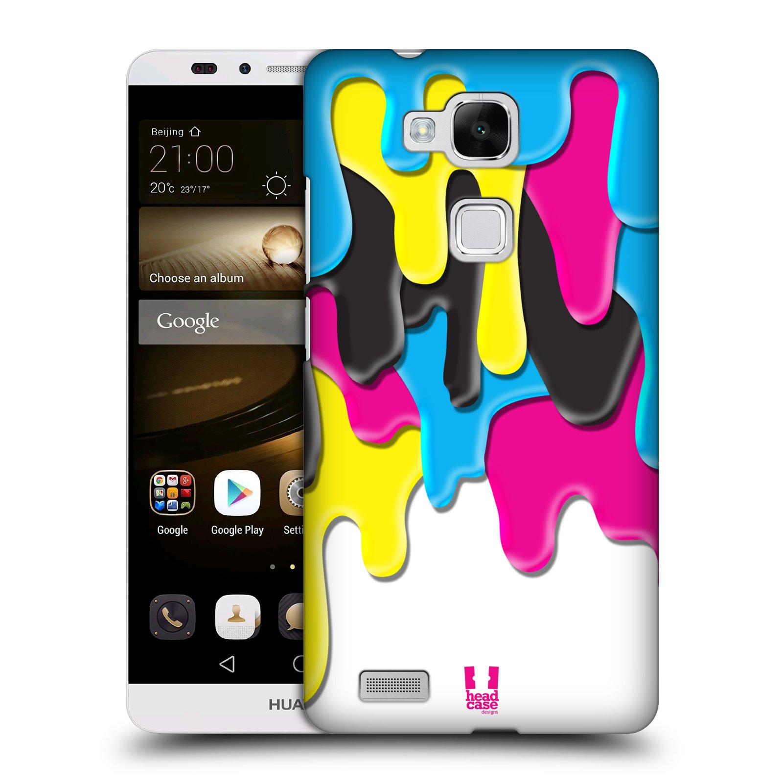 HEAD CASE plastový obal na mobil Huawei Mate 7 vzor Barevná záplava CMYK