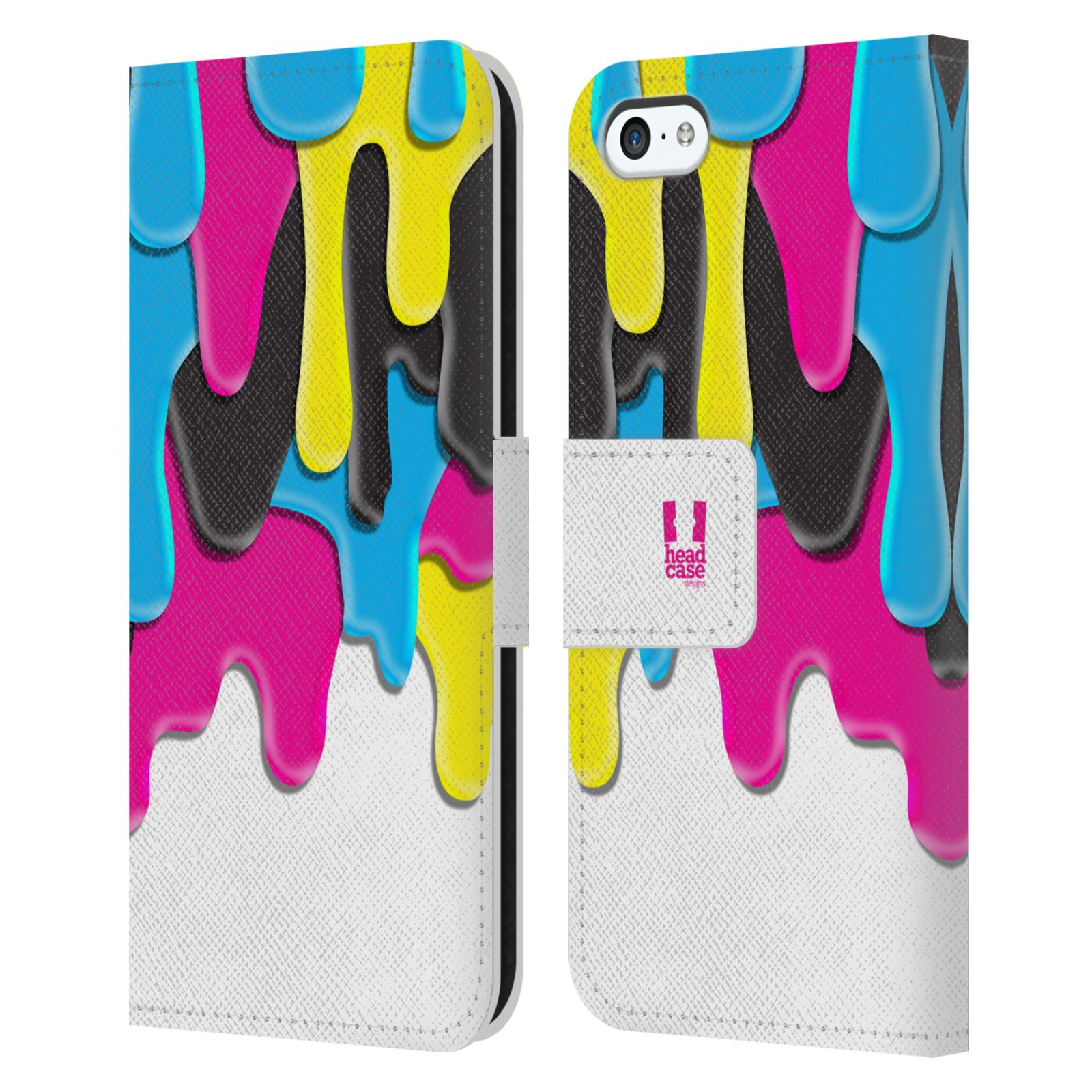 HEAD CASE Flipové pouzdro pro mobil Apple Iphone 5C ZÁPLAVA BARVA MIX barev