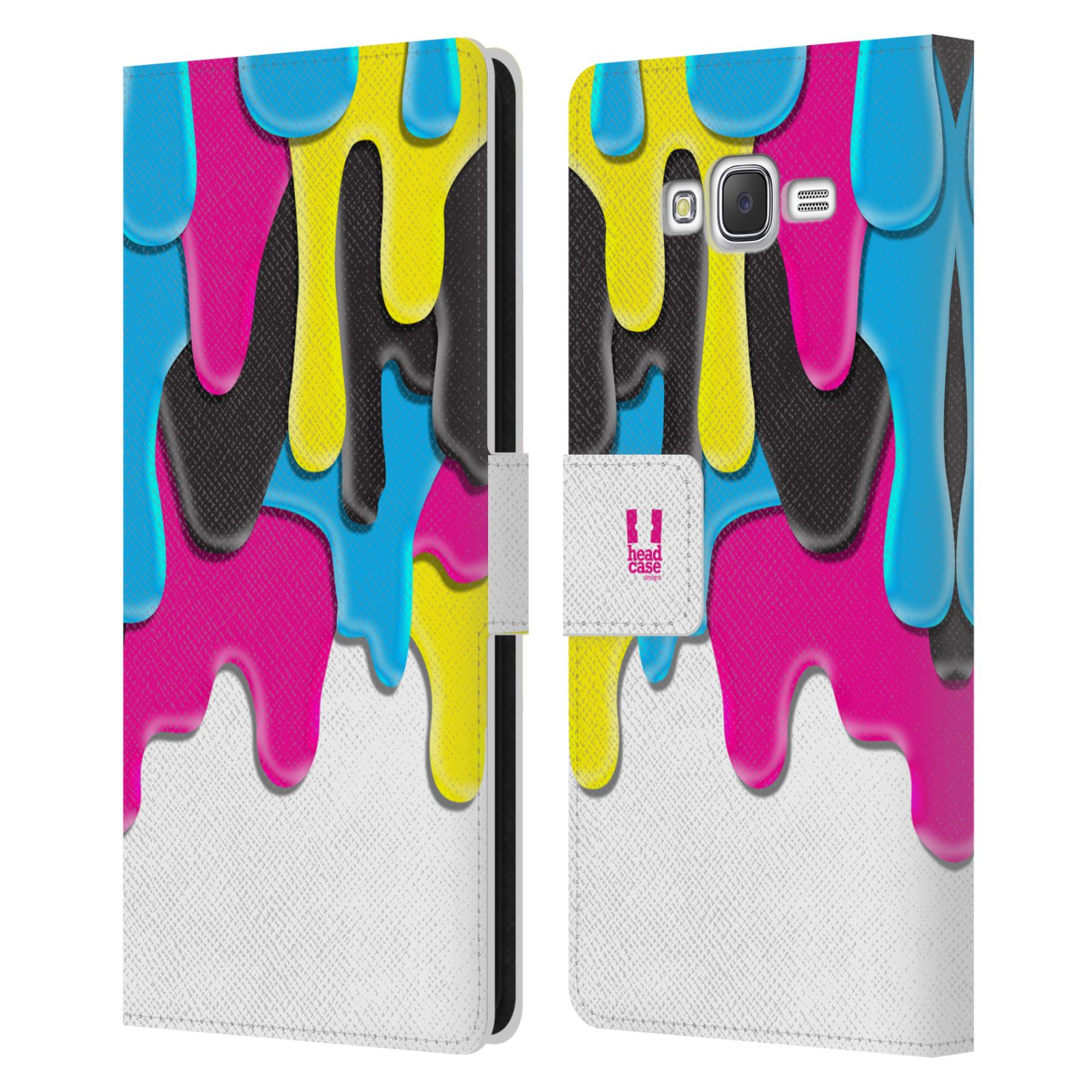 HEAD CASE Flipové pouzdro pro mobil Samsung Galaxy J7, J700 ZÁPLAVA BARVA MIX barev