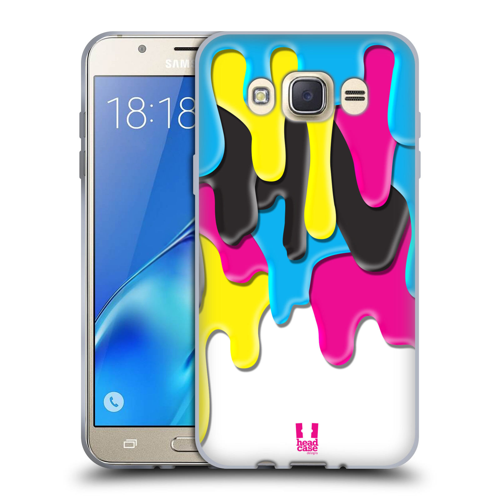 HEAD CASE silikonový obal, kryt na mobil Samsung Galaxy J7 2016 (J710, J710F) vzor Barevná záplava CMYK