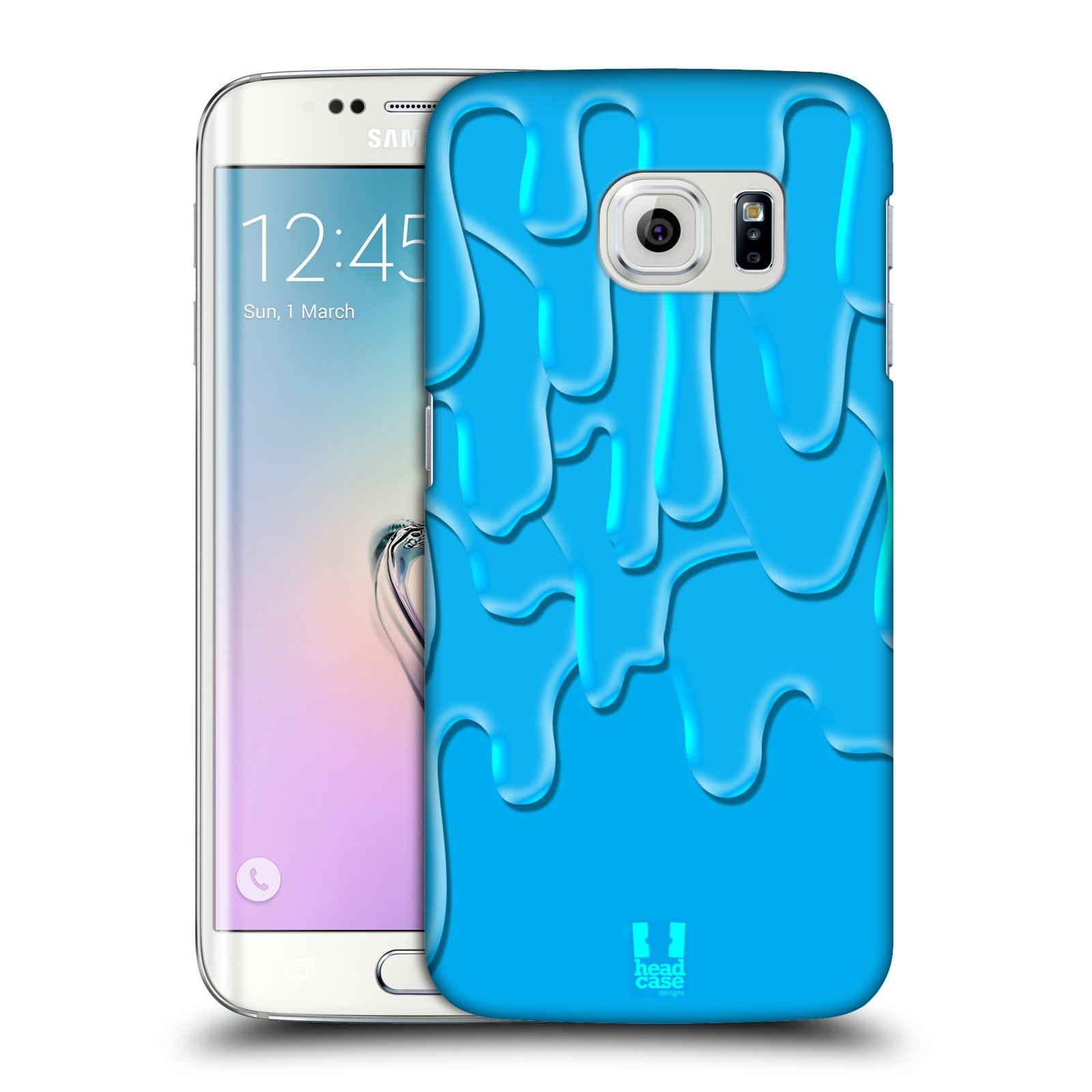 HEAD CASE plastový obal na mobil SAMSUNG Galaxy S6 EDGE (G9250, G925, G925F) vzor Barevná záplava TYRKYSOVÁ